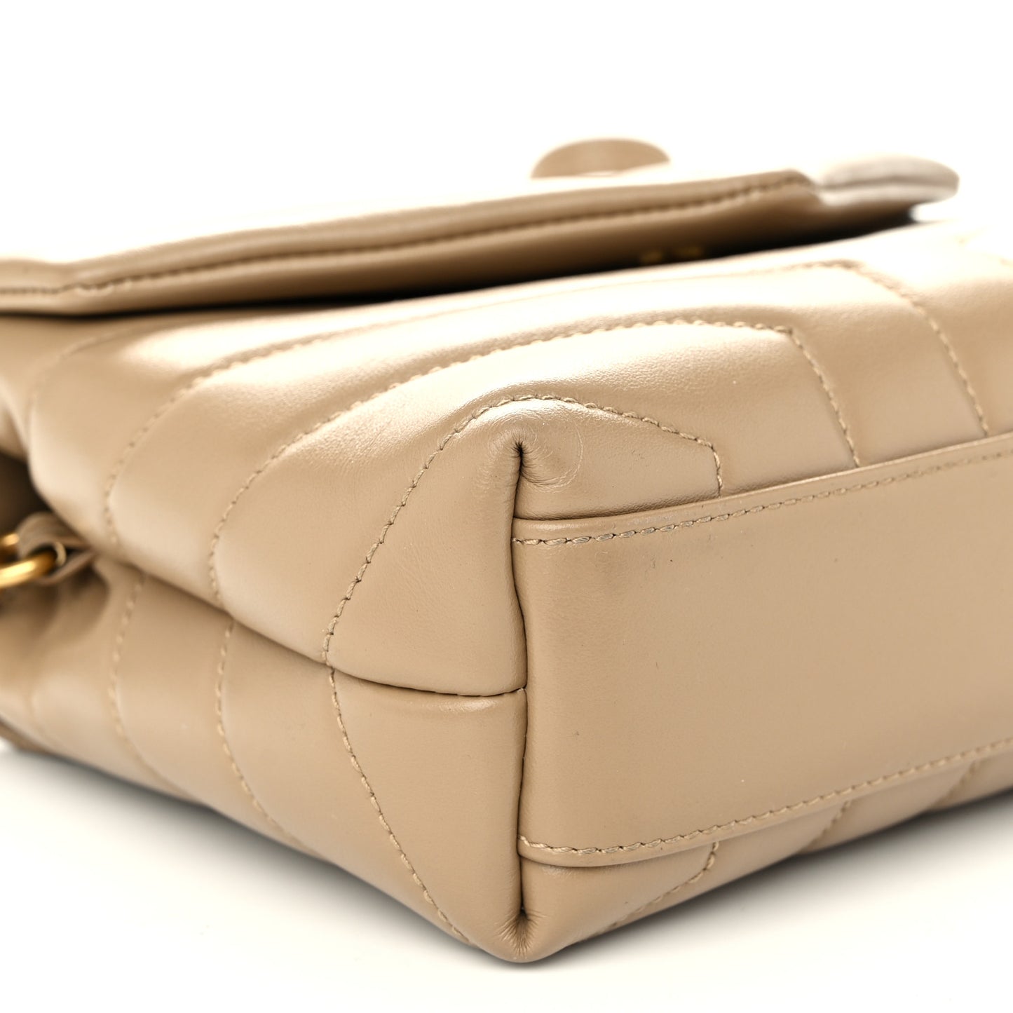 Calfskin Y Quilted Monogram Toy Loulou Crossbody Bag Taupe