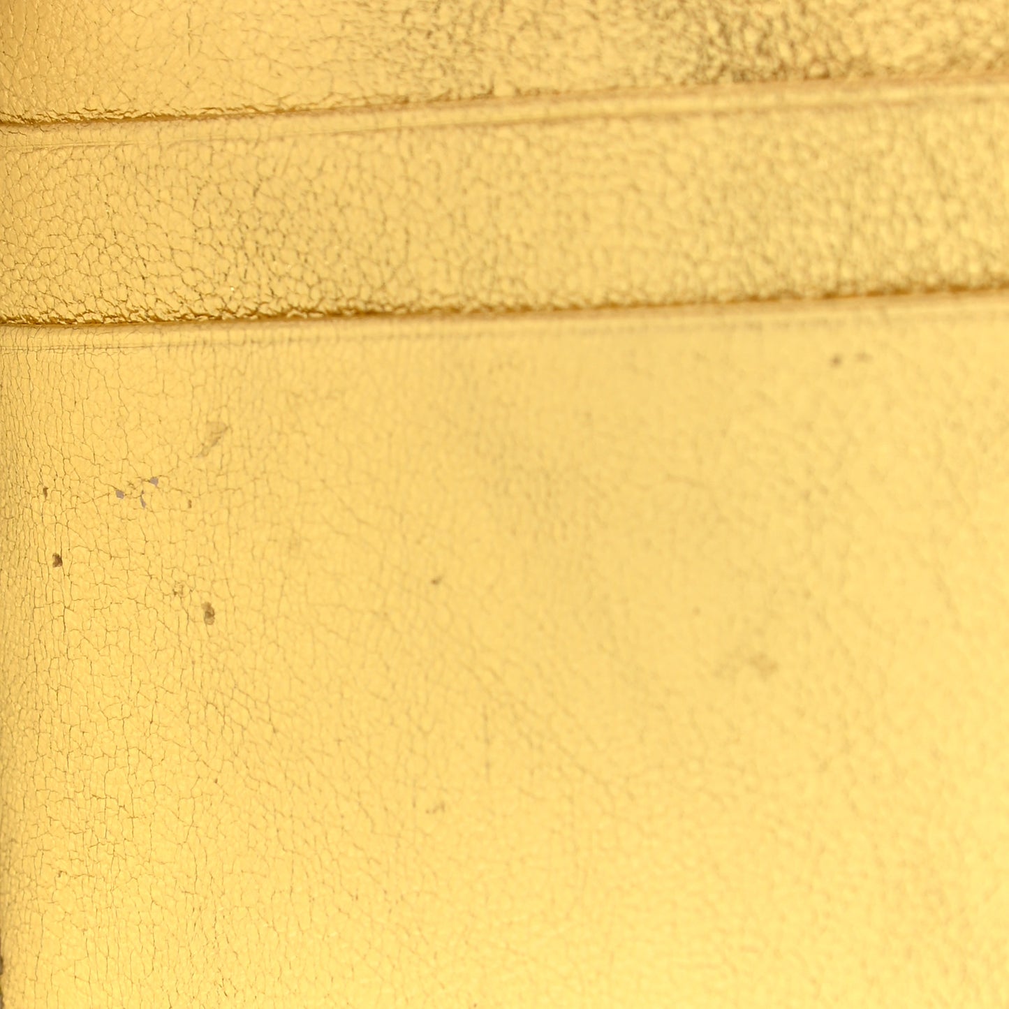 Metallic Lambskin Quilted Virtus Chain Card Holder Gold