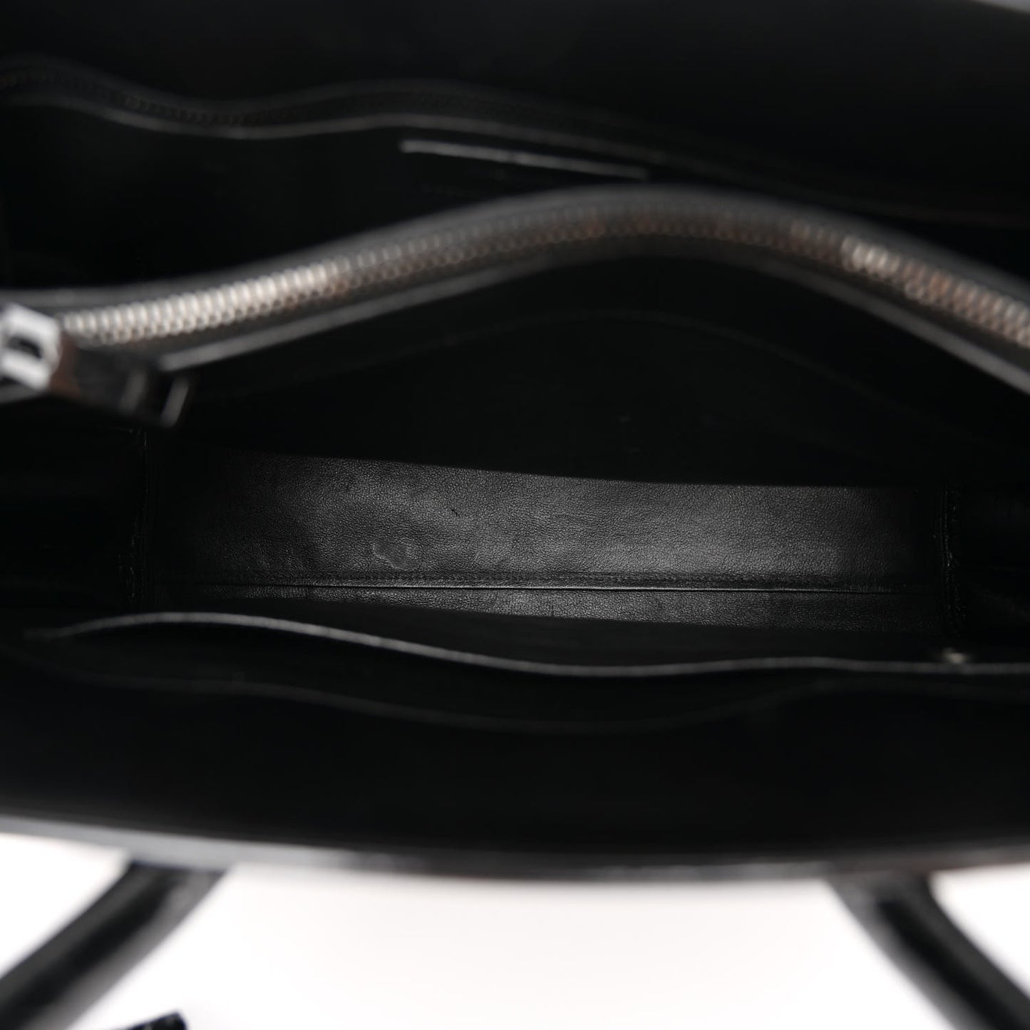 Calfskin Crocodile Embossed Small Sac de Jour Black
