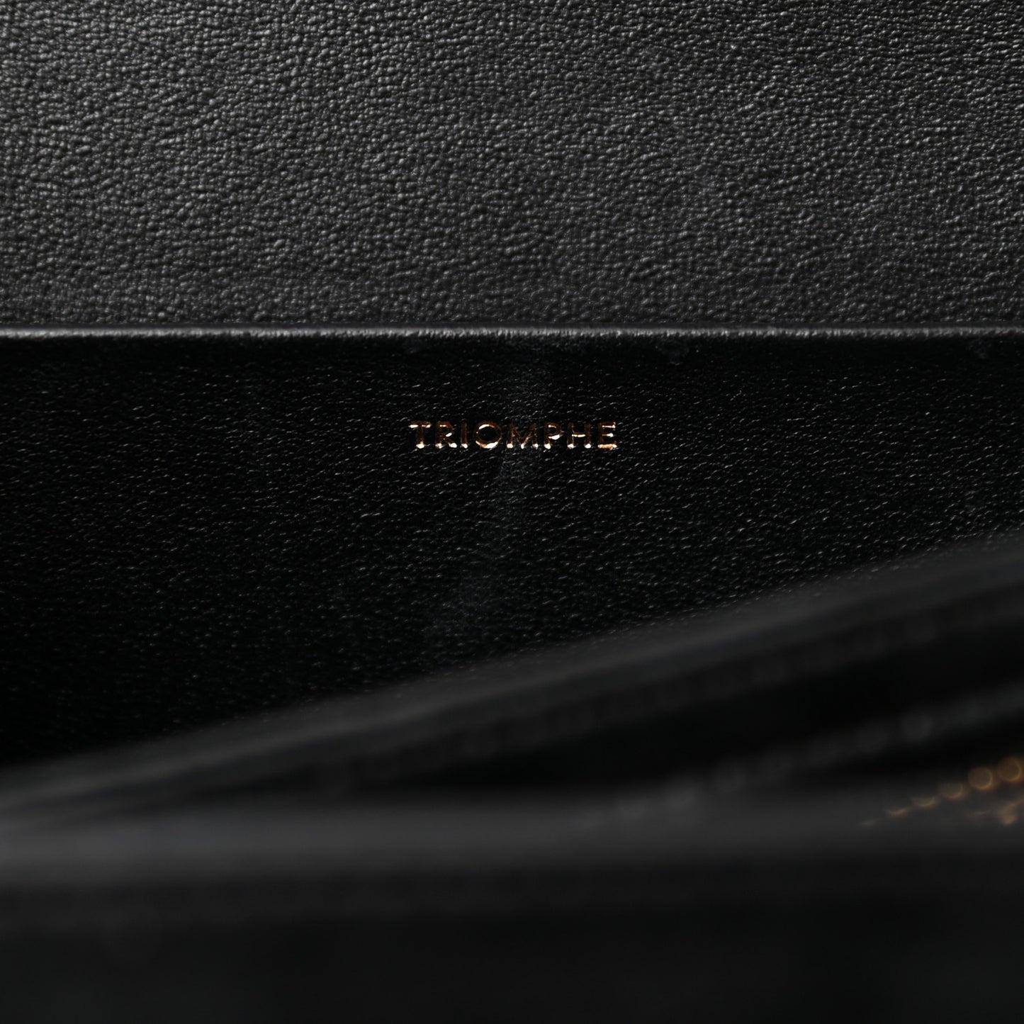 Shiny Calfskin Medium Triomphe Black