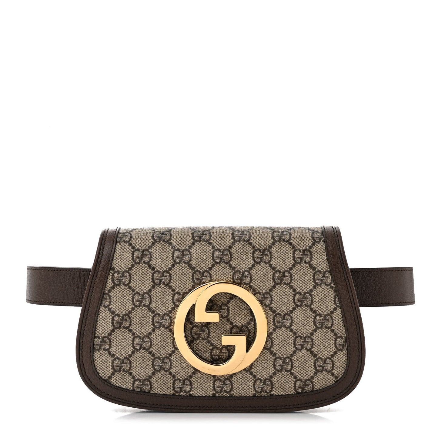 GG Supreme Monogram Textured Dollar Calfskin Blondie Belt Bag 80 32 Beige Ebony New Acero