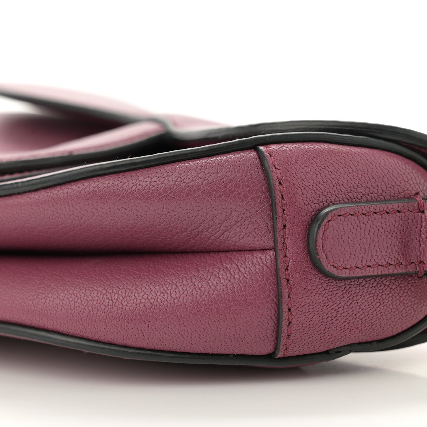 Goatskin Mini Saddle Bag Mallow Rose