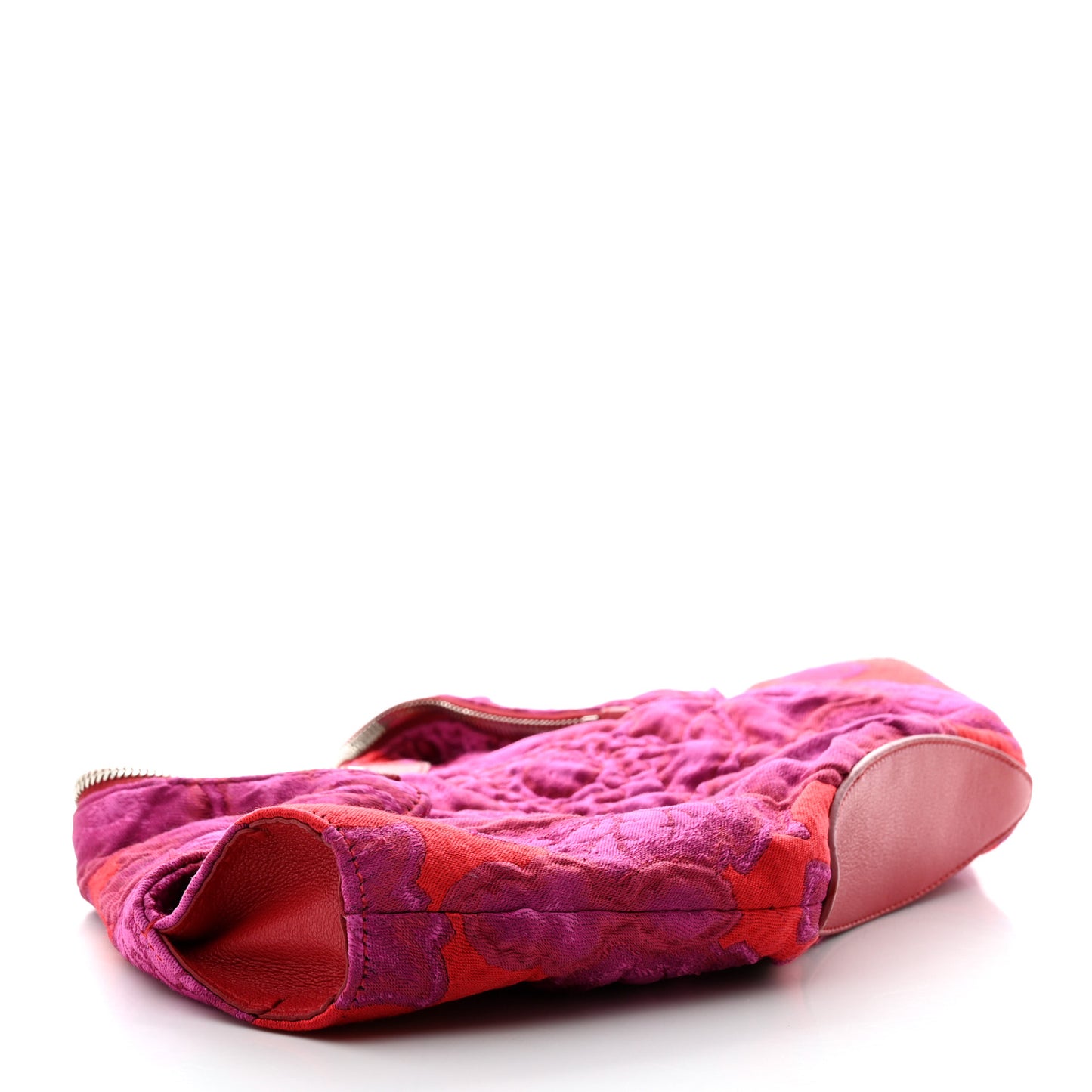 Silk Brocade De Manta Clutch Fuchsia Red