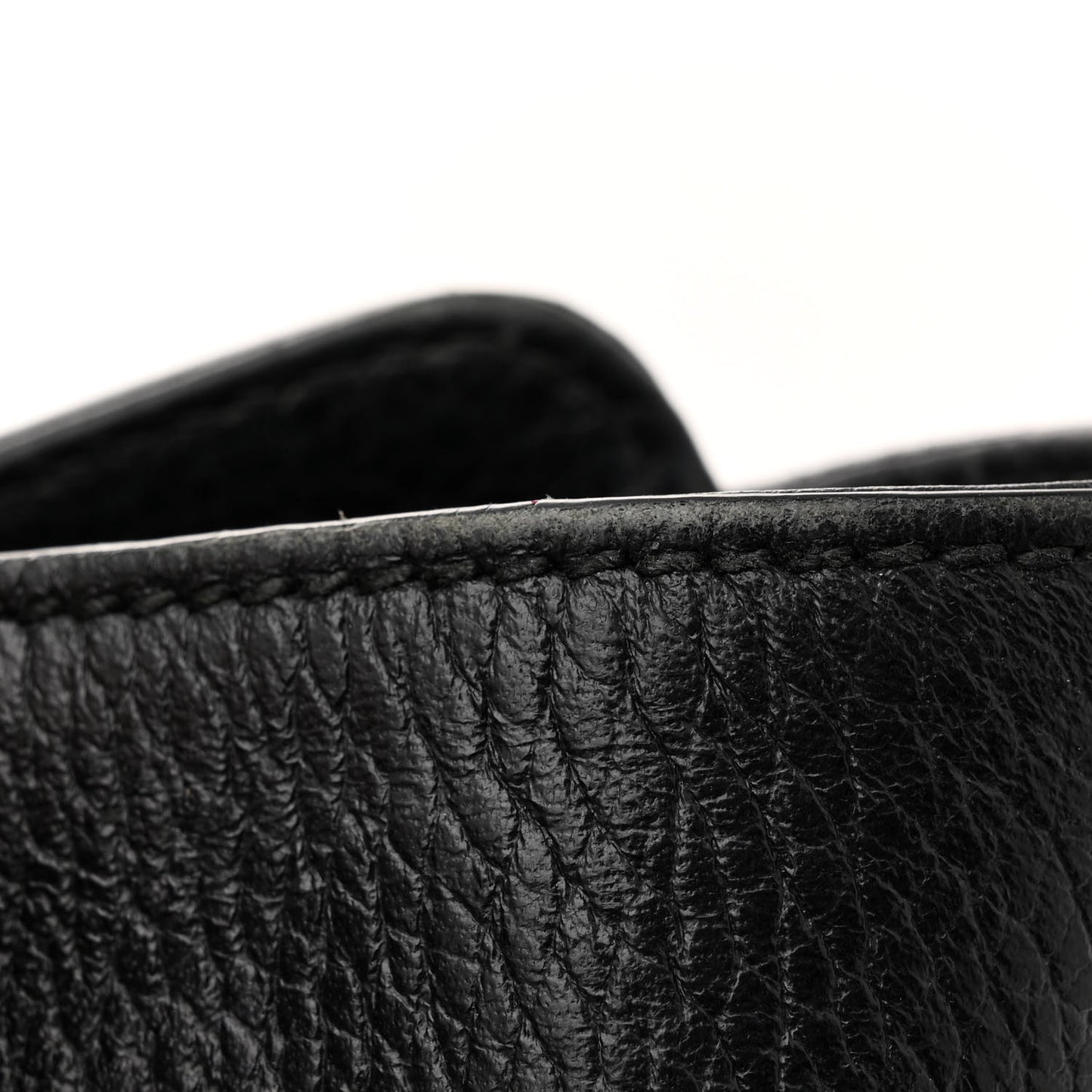 Pebbled Calfskin Small Swing Tote Black