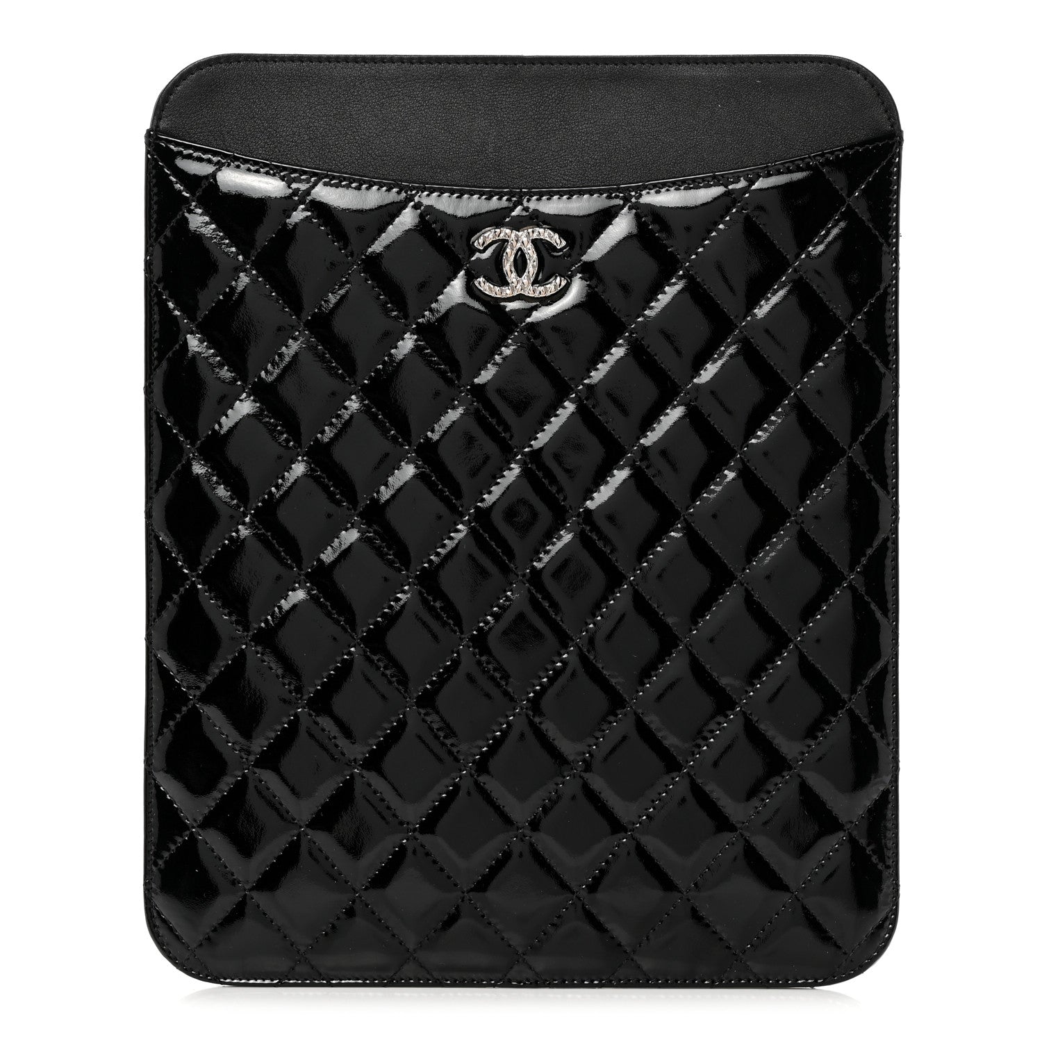 Chanel Patent Quilted Brilliant iPad Case Black 1 of 9