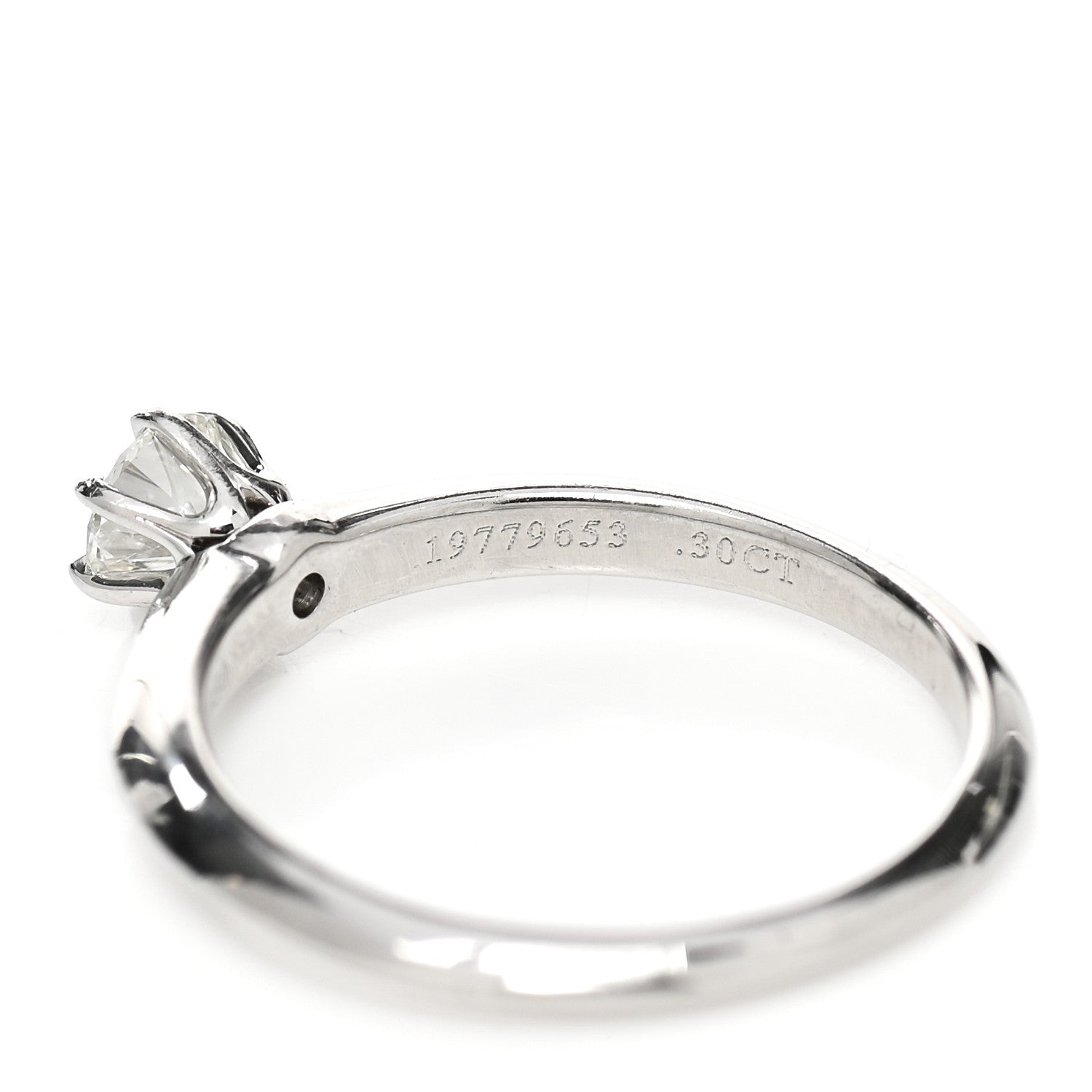 Tiffany Platinum Diamond .30ct Solitaire Engagement Ring 49 5 6 of 6