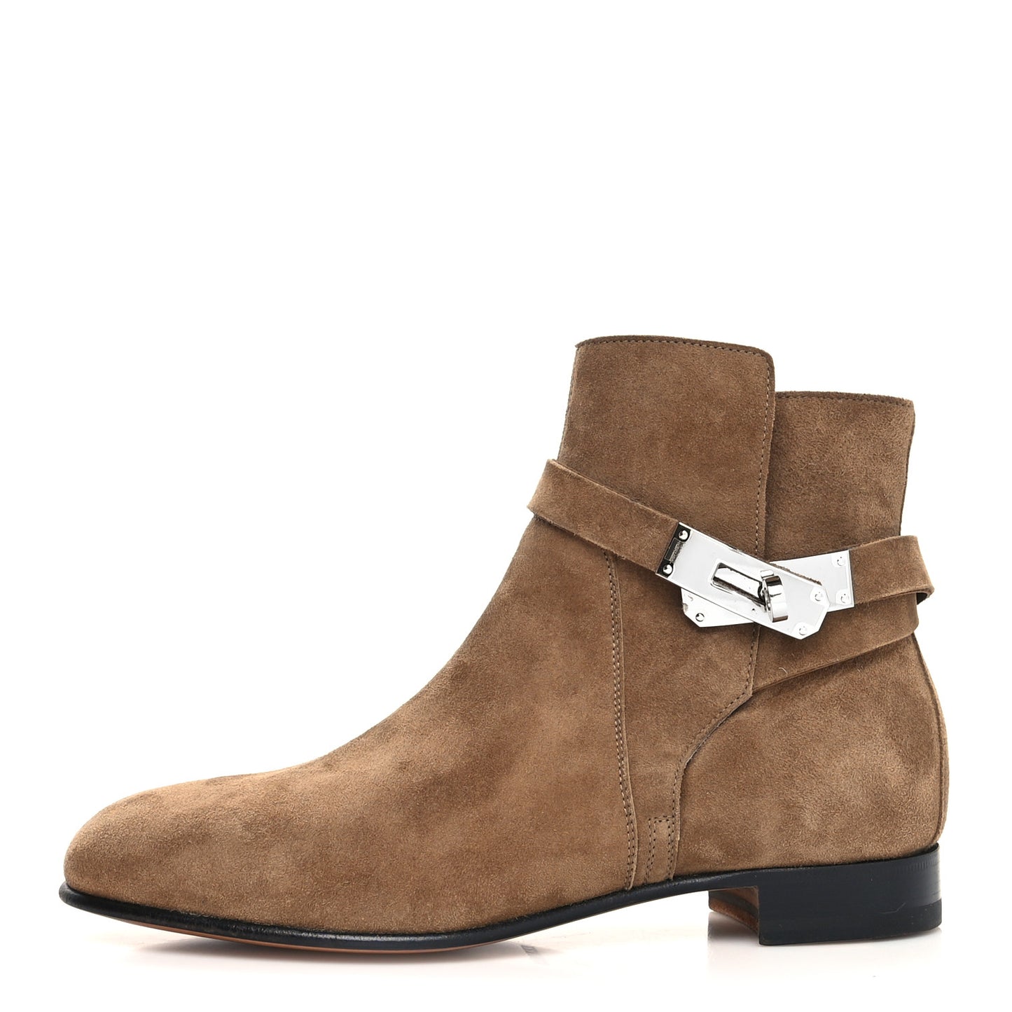 Suede Calfskin Neo Ankle Boots 35 Etoupe