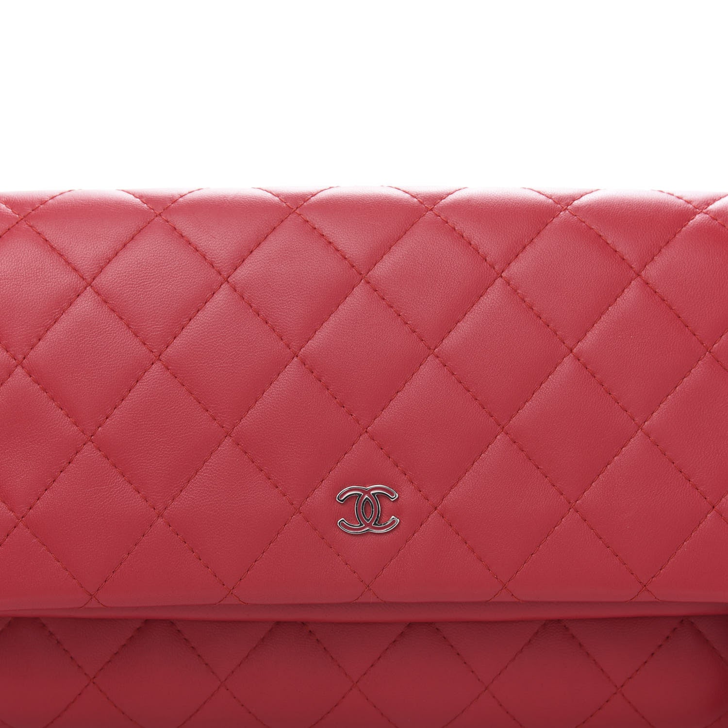 Chanel Lambskin Quilted CC Beauty Clutch Red 10 of 11