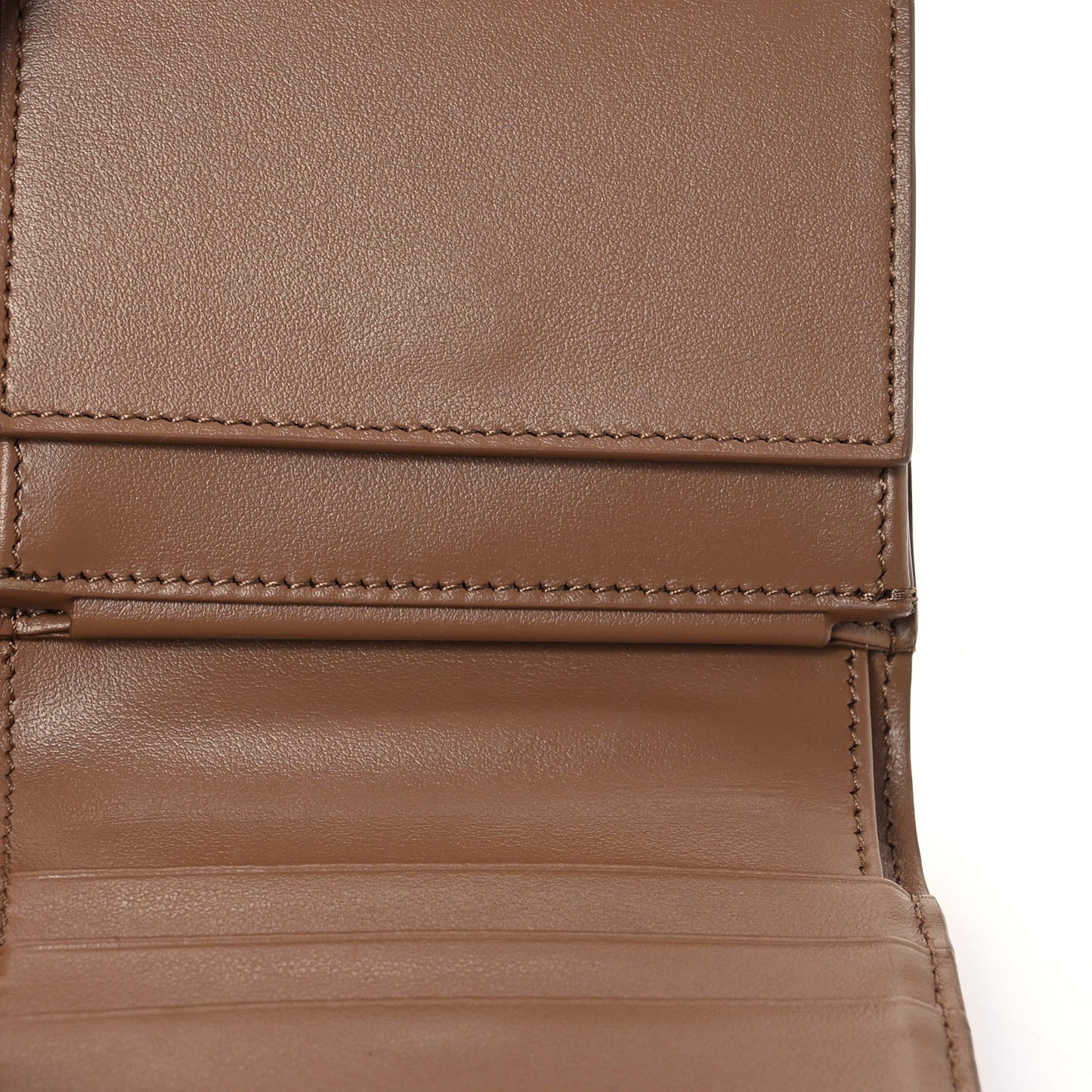 Triomphe Compact Wallet Natural Tan