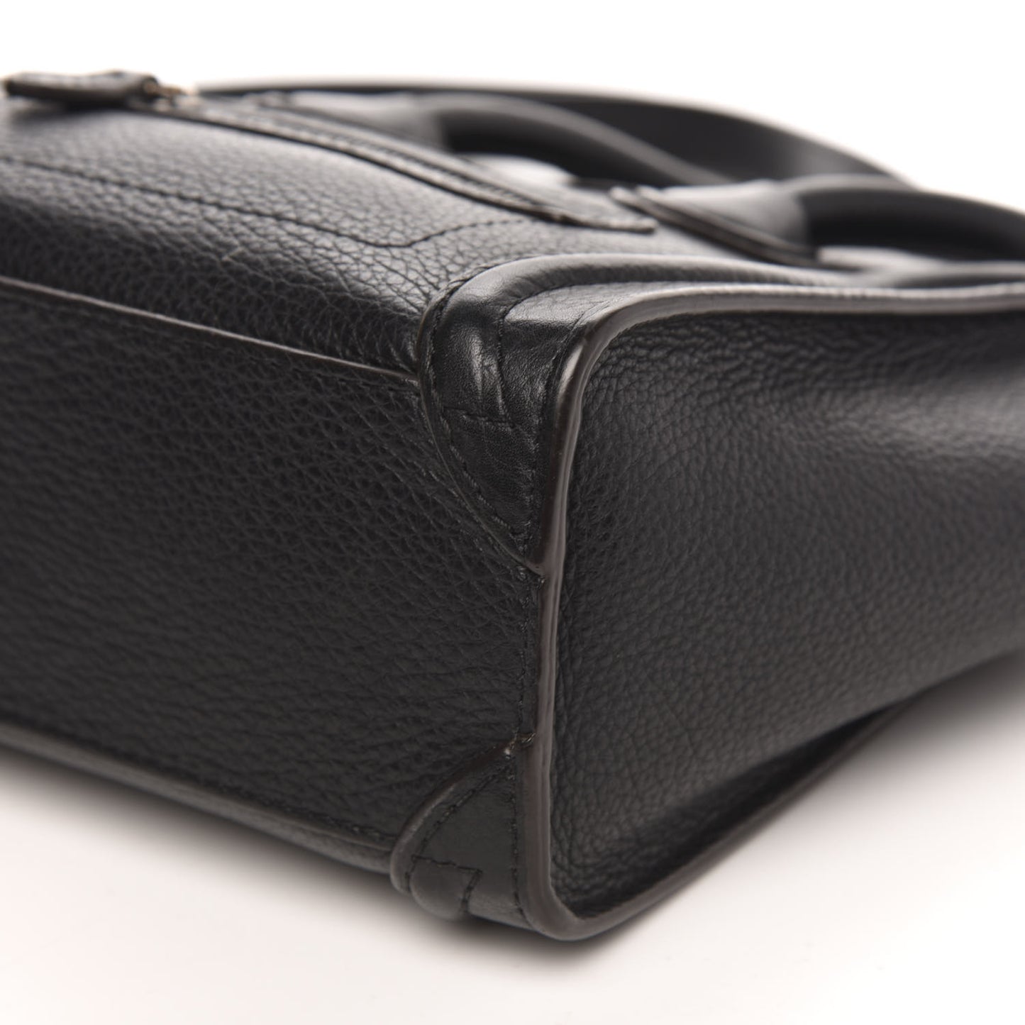 Drummed Calfskin Nano Luggage Black