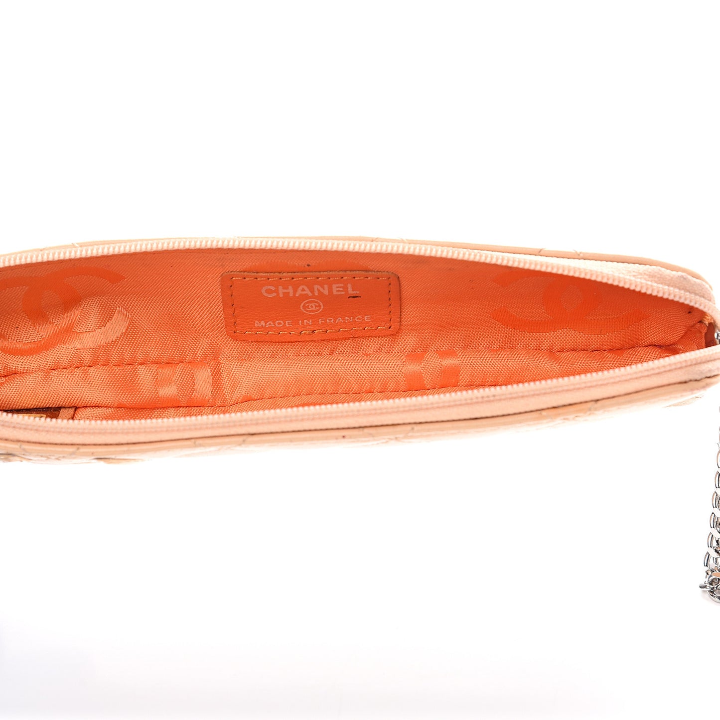Calfskin Cambon Pencil Case Beige