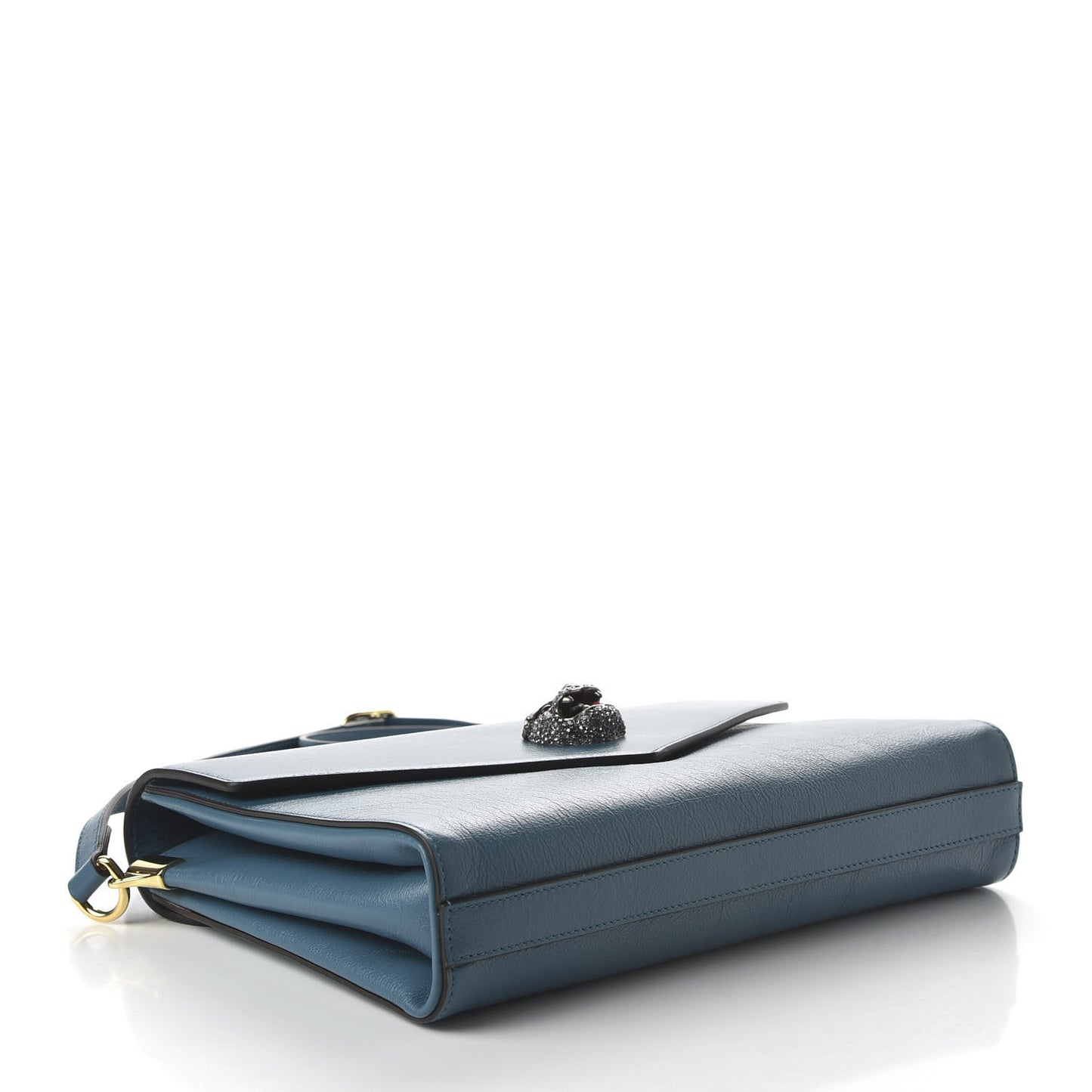 Calfskin Animalier Medium Shoulder Bag Blue