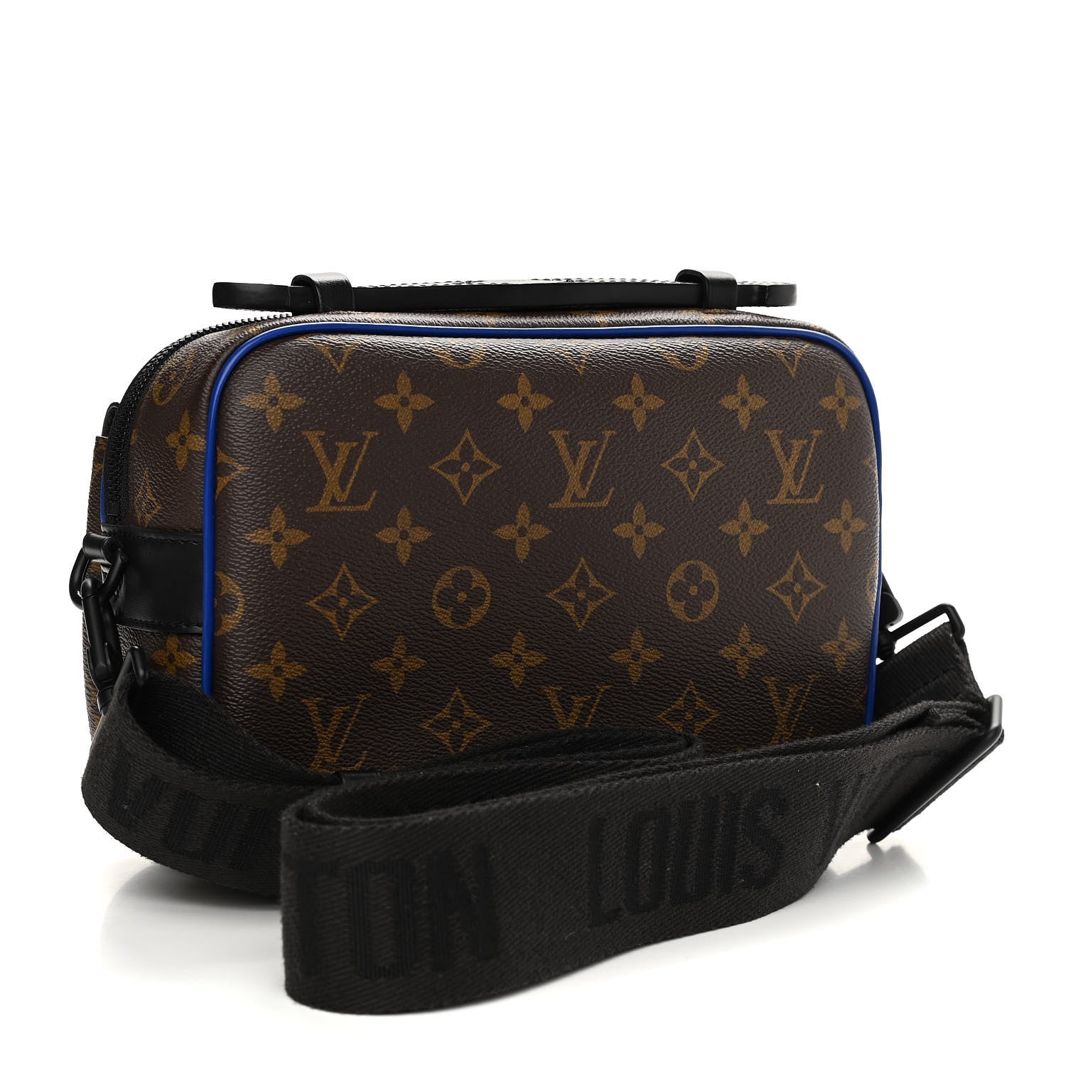 Louis Vuitton Monogram Macassar S Lock Messenger Blue 3 of 15