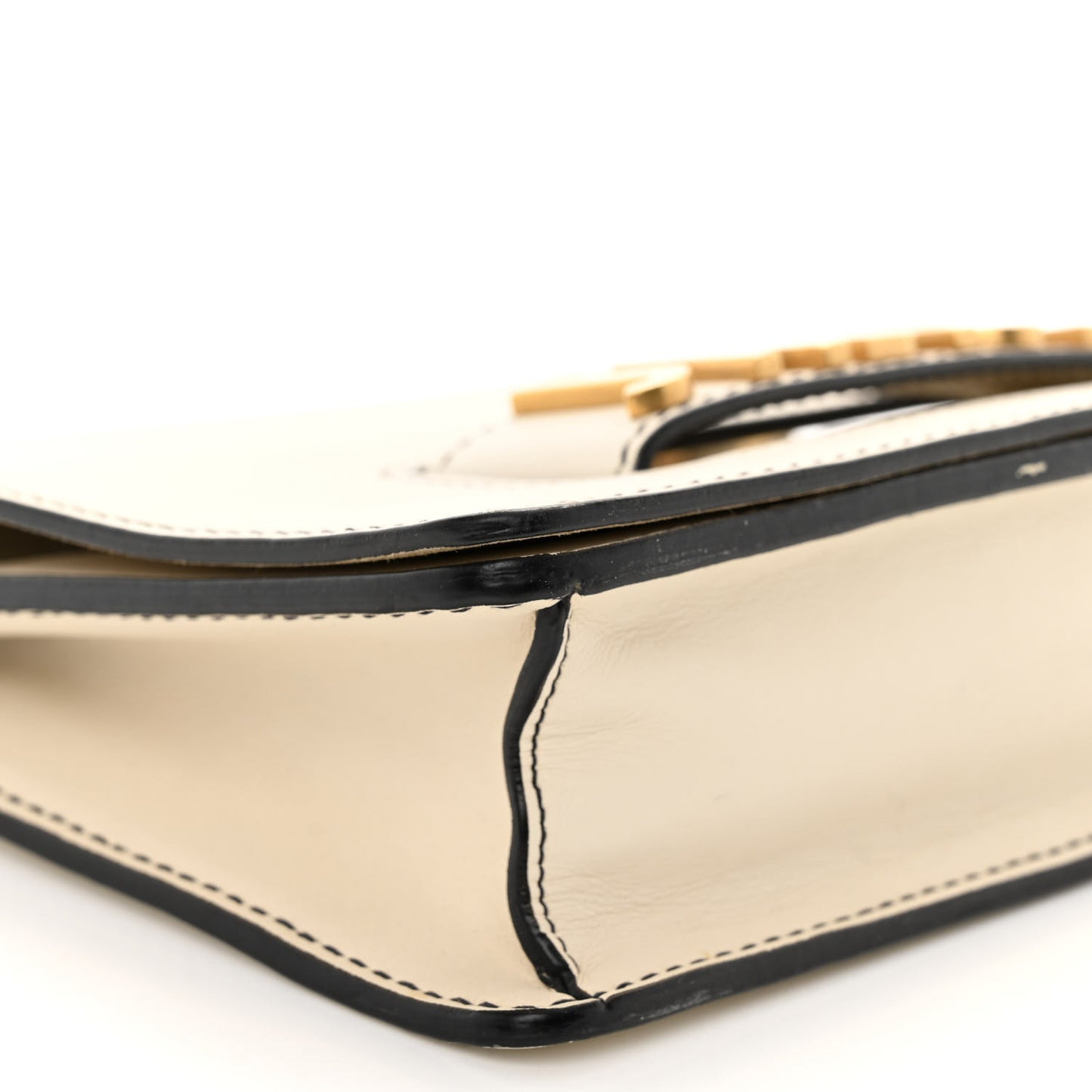 Calfskin J'Adior Chain Flap Bag Off White