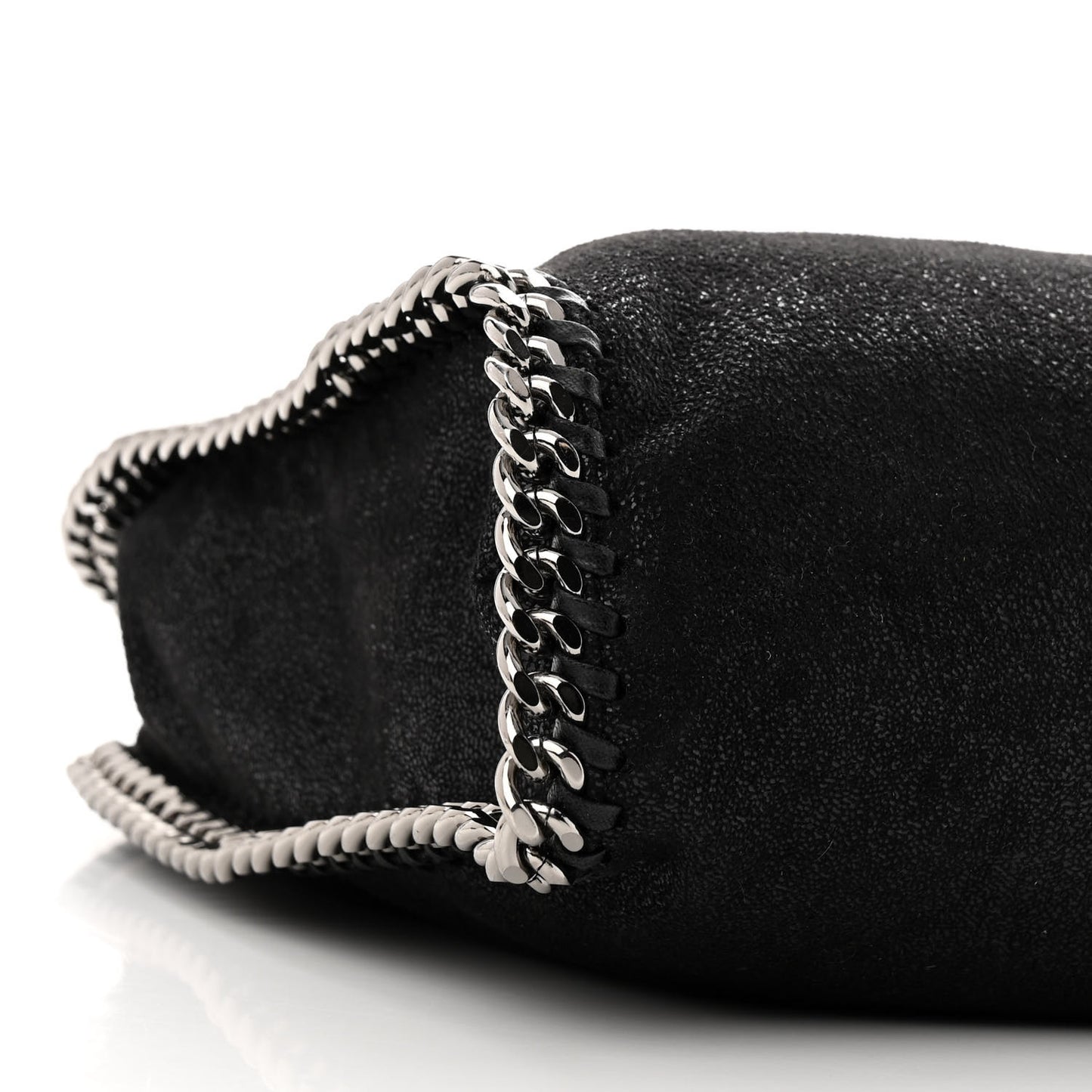 Shaggy Deer Small Falabella Fold Over Tote Black