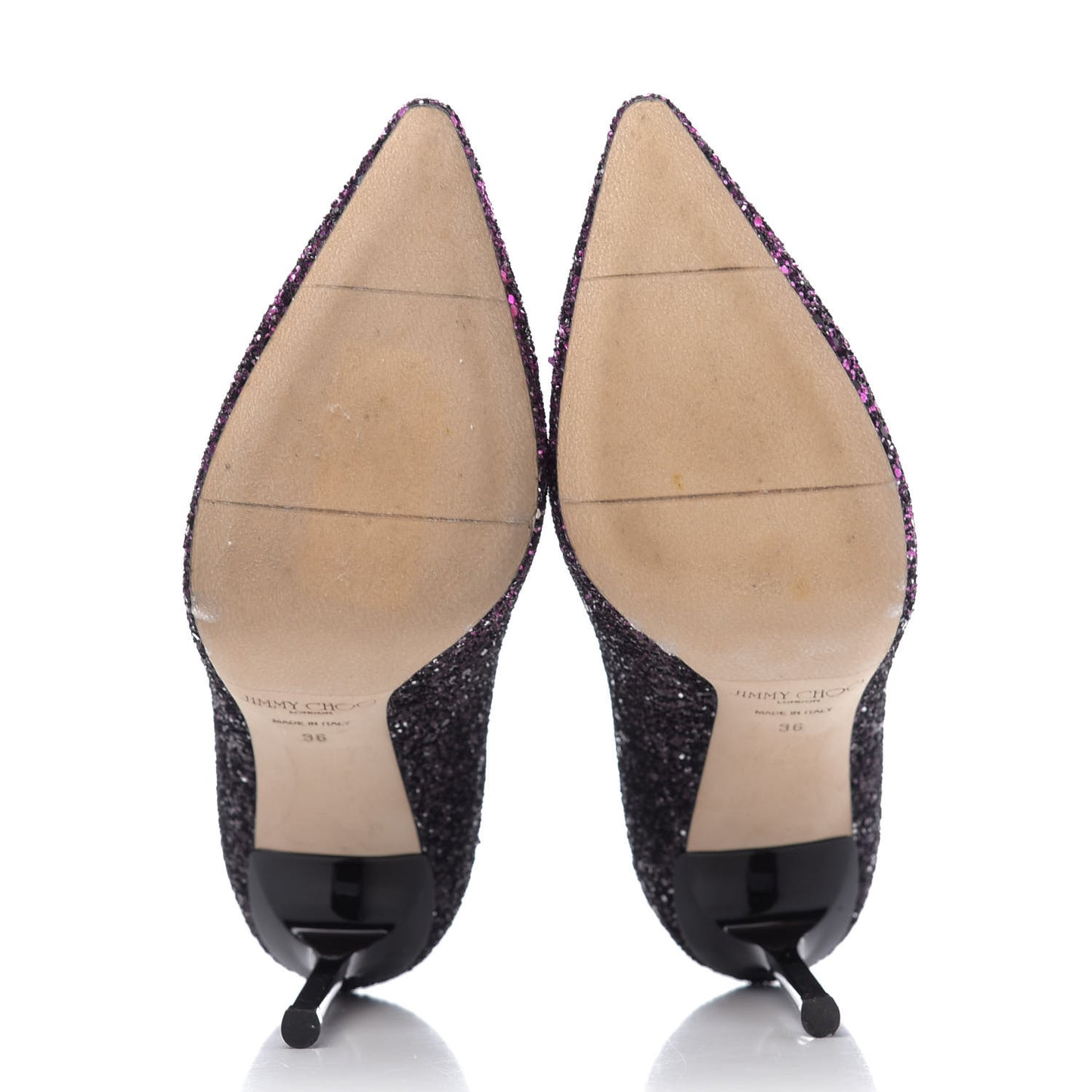 Coarse Glitter Degrade Romy 100 Pumps 36 Pink Black