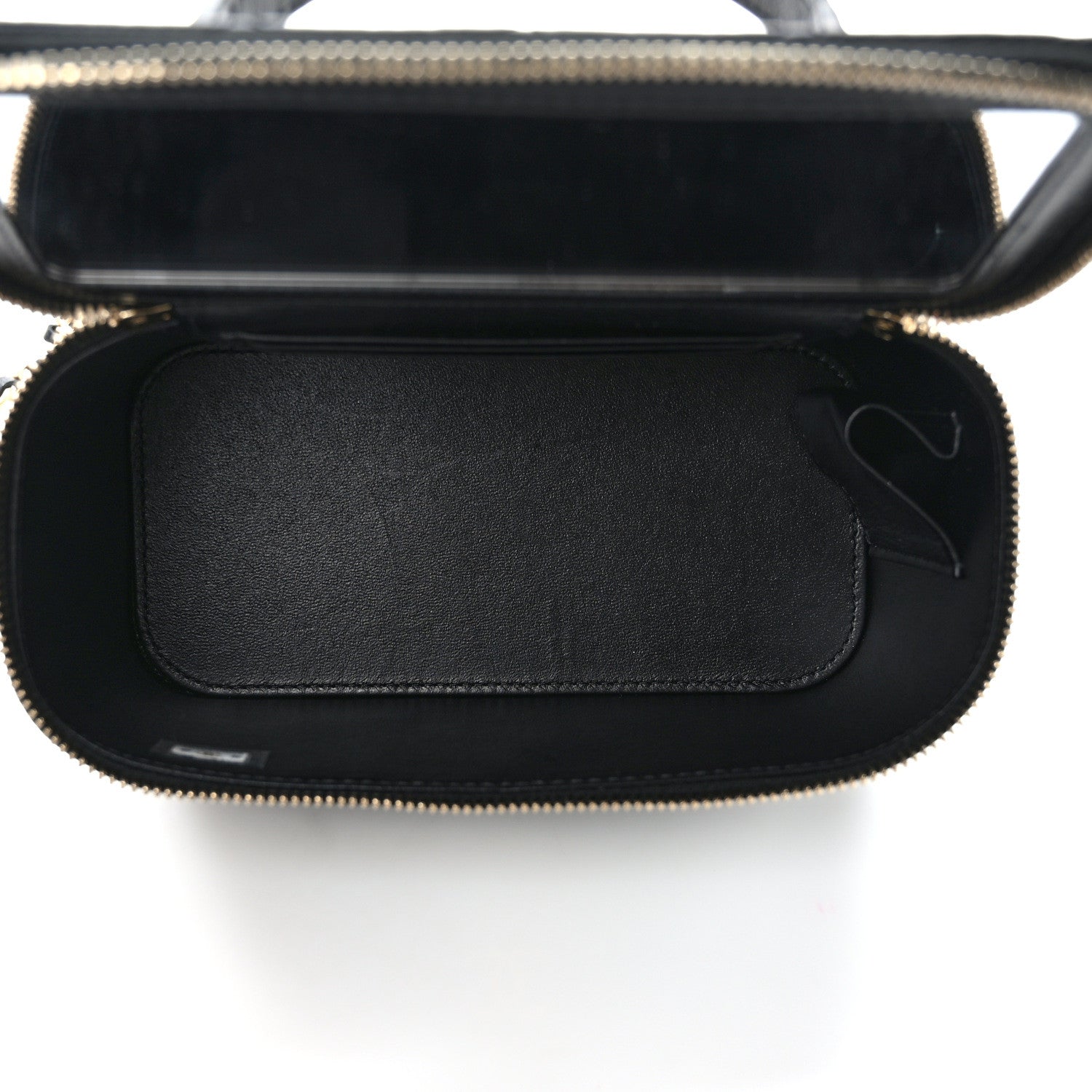 Chanel Lambskin Quilted Metal Small Top Handle Vanity Case With Chain Black 5 of 10