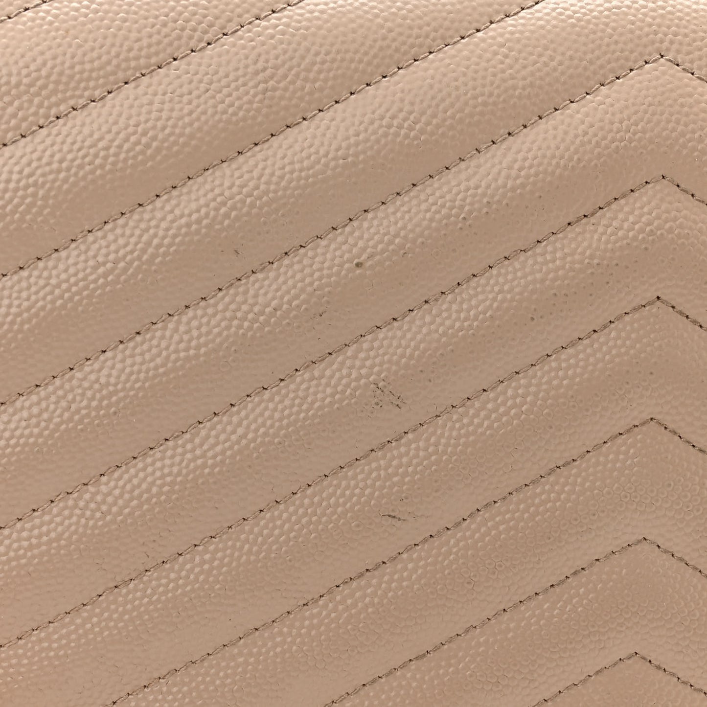 Grain De Poudre Matelasse Chevron Monogram Chain Wallet Dark Beige