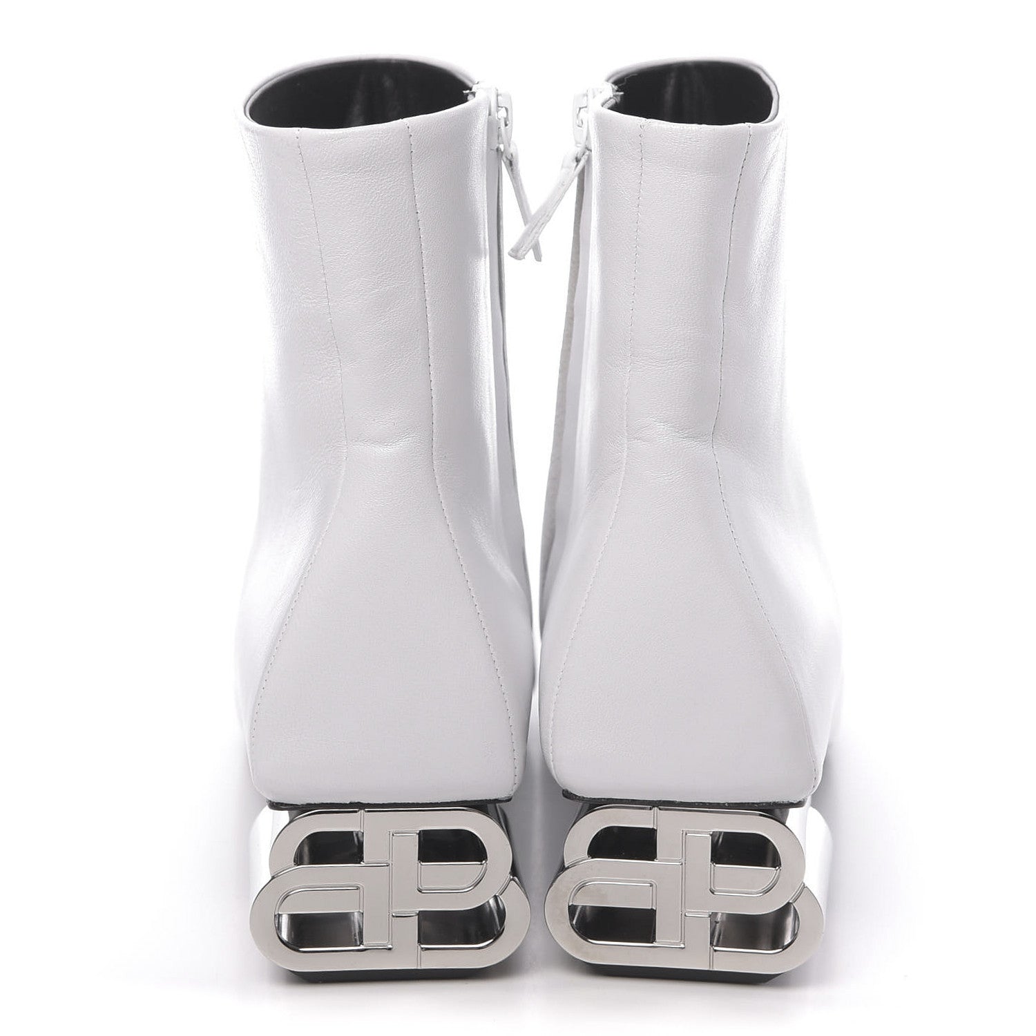 Balenciaga Sheepskin Typo Ankle Booties 36.5 White 5 of 11