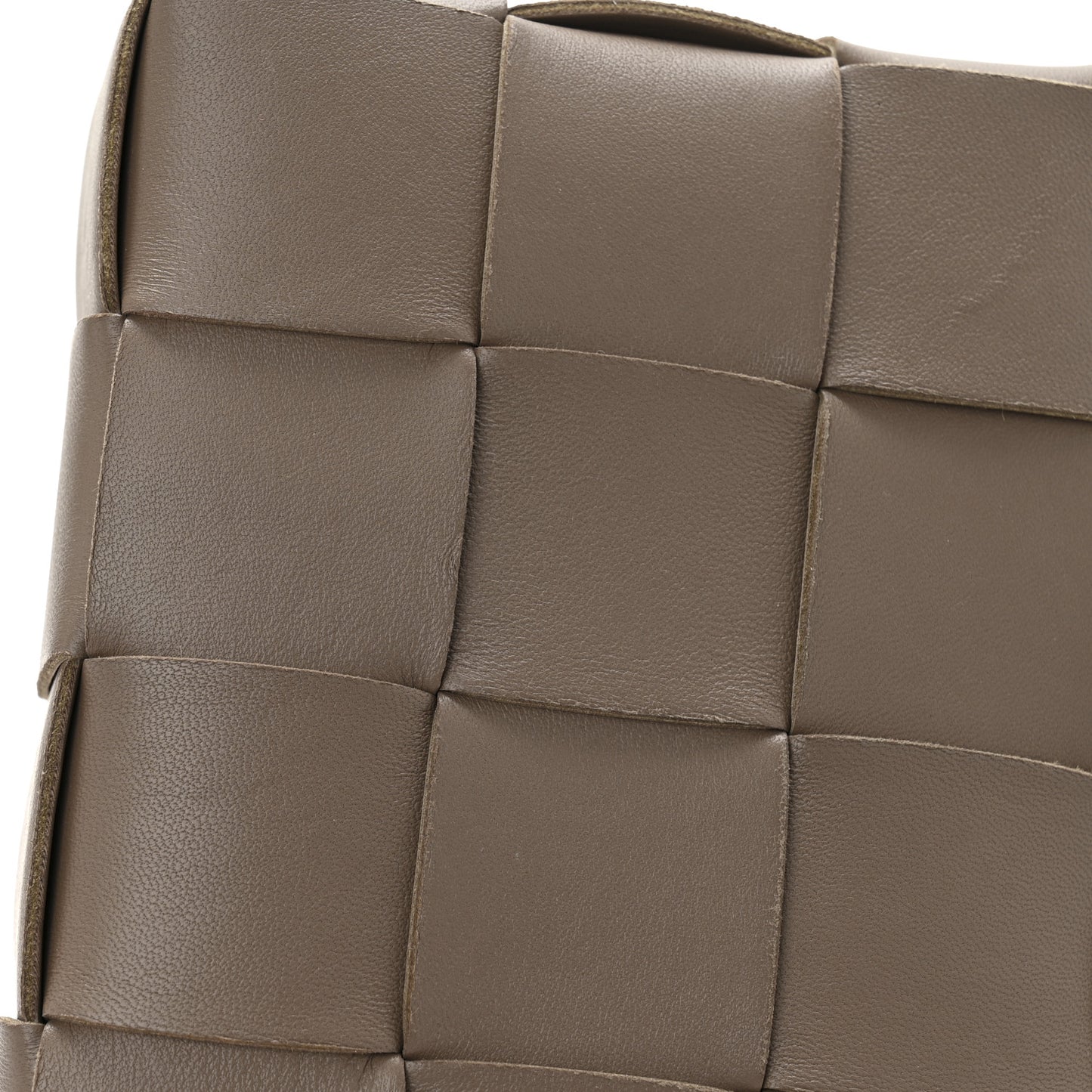 Lambskin Maxi Intreccio Cassette Crossbody Bag Taupe Grey
