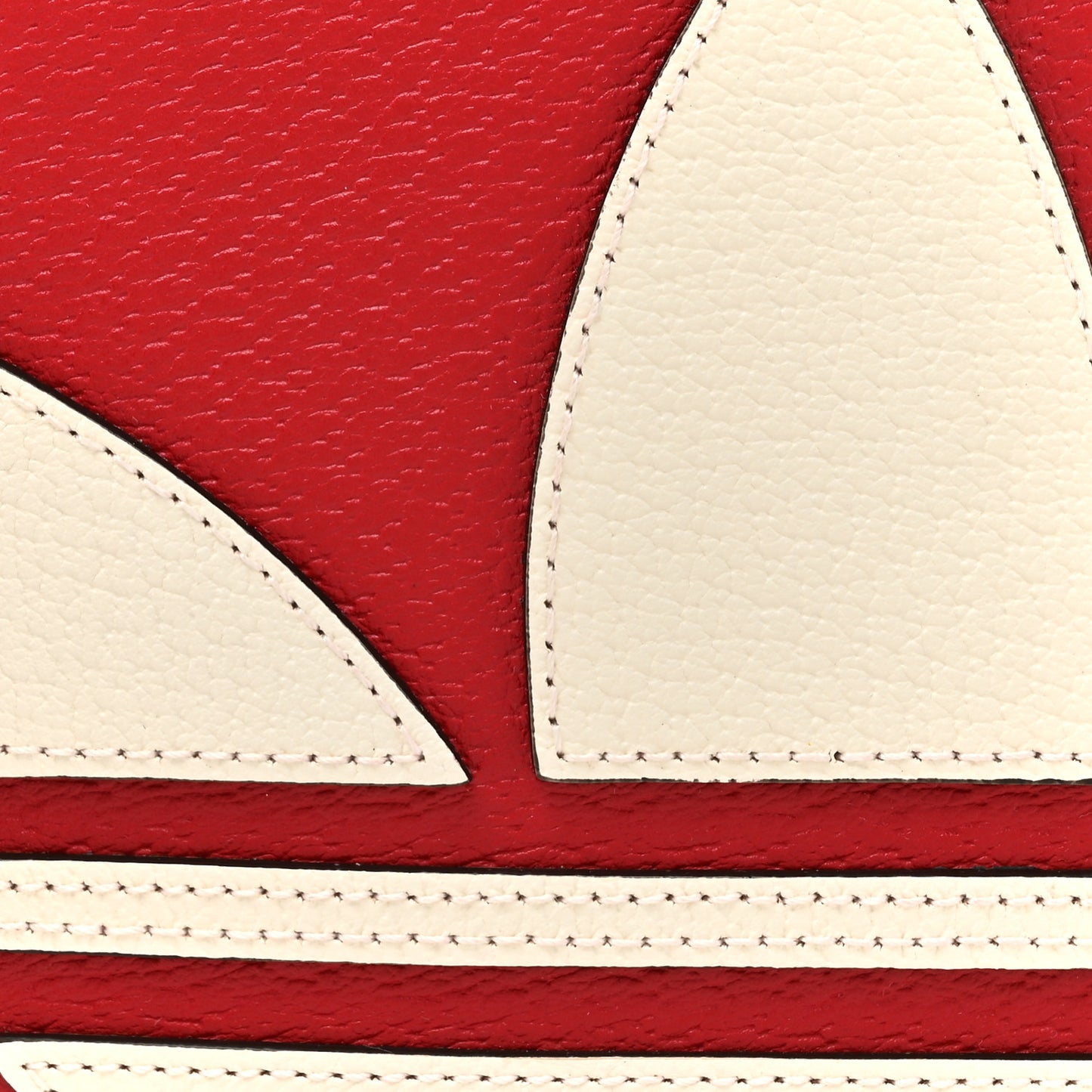 X ADIDAS Calfskin Small Ophidia Round Shoulder Bag White Red