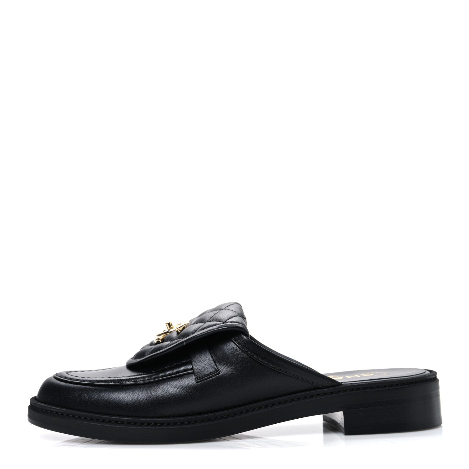 Chanel Lambskin Quilted CC Turnlock Mules 40 Black 1786976