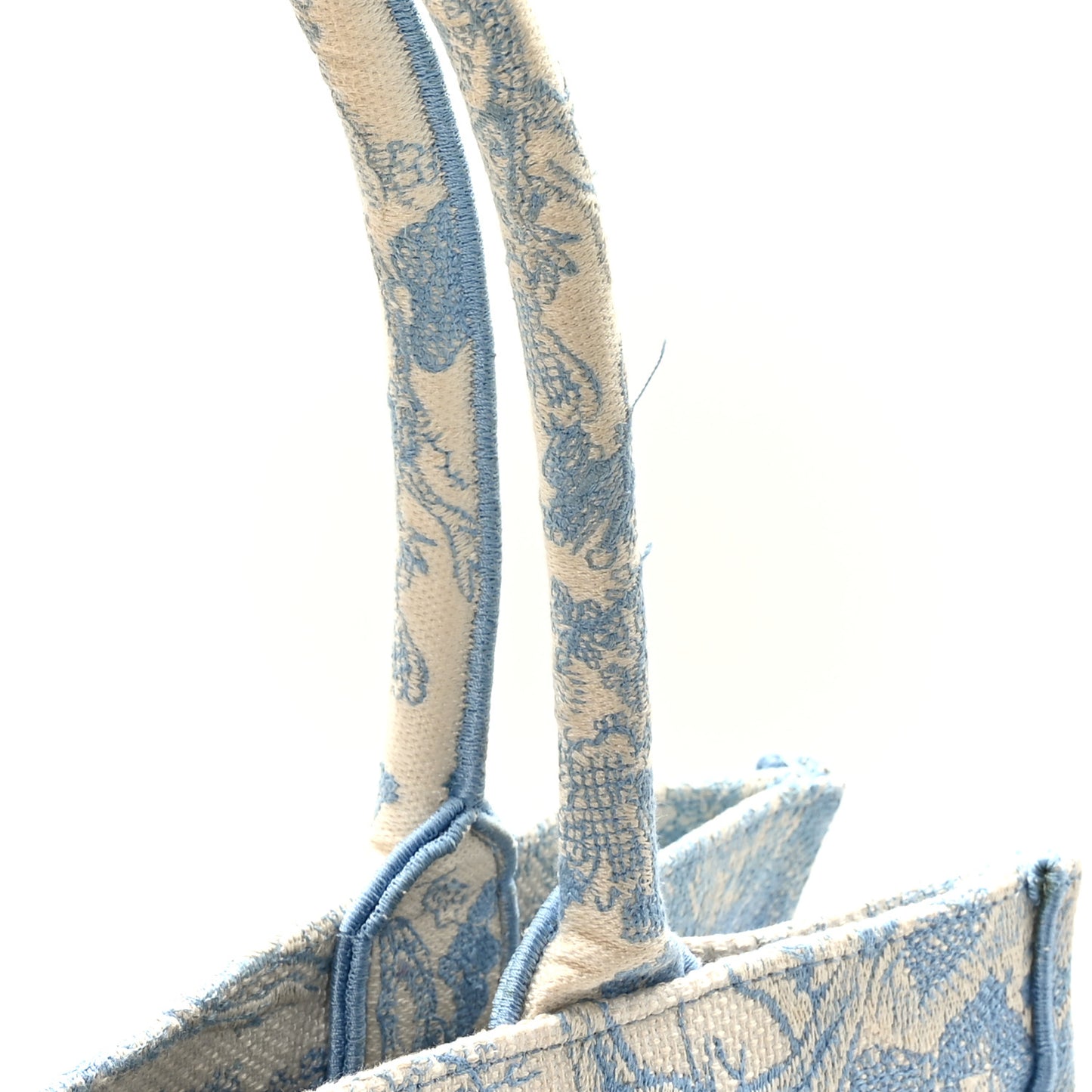 Canvas Embroidered Medium Dioriviera Toile De Jouy Book Tote Light Blue