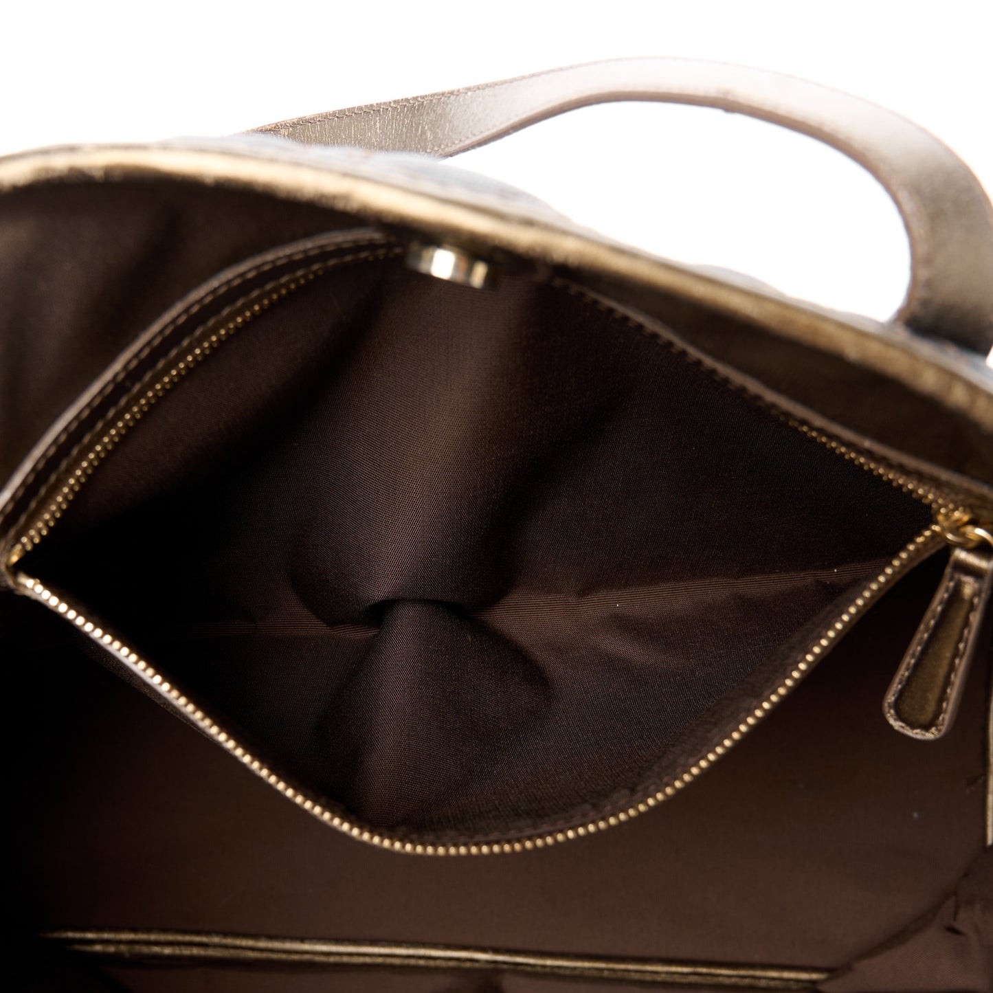 Coated Canvas Cannage Medium Panarea Tote Bronze