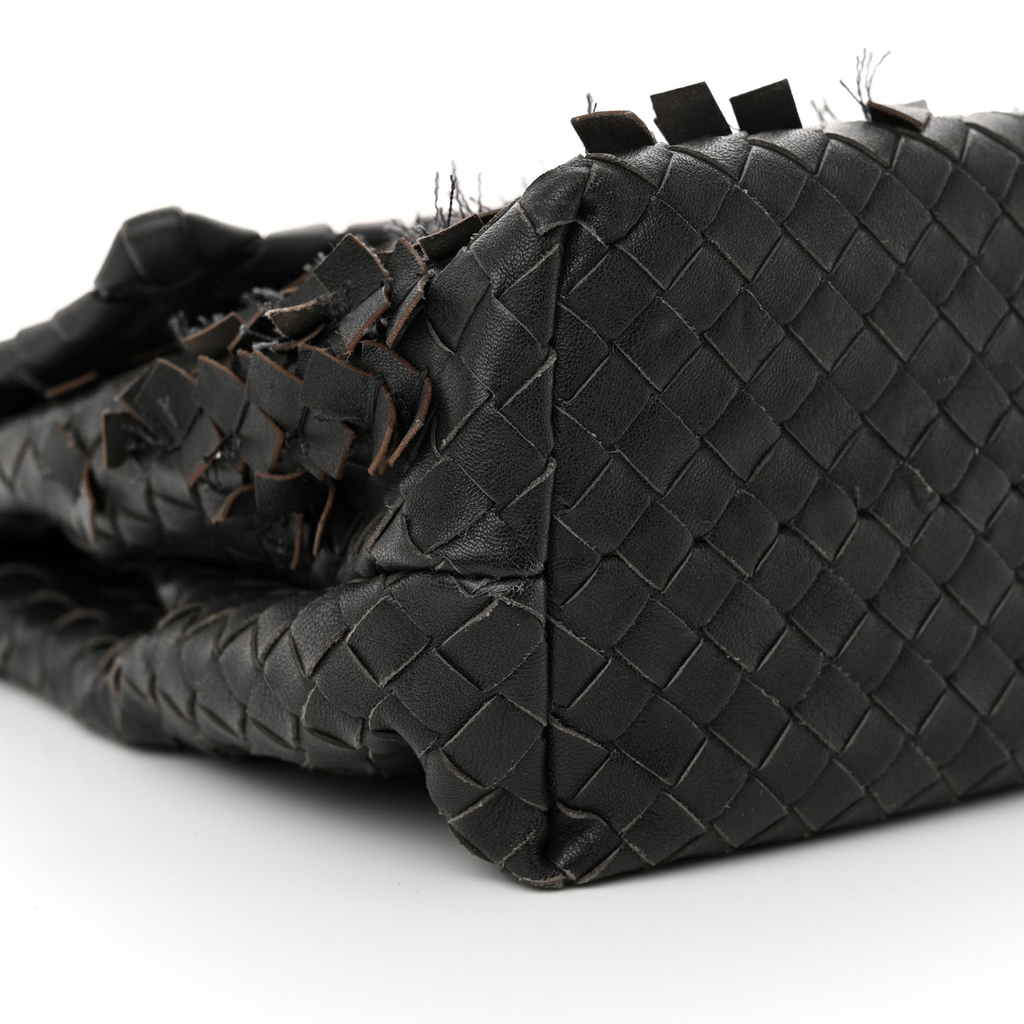 Nappa Intrecciato Fringe Flap Grey