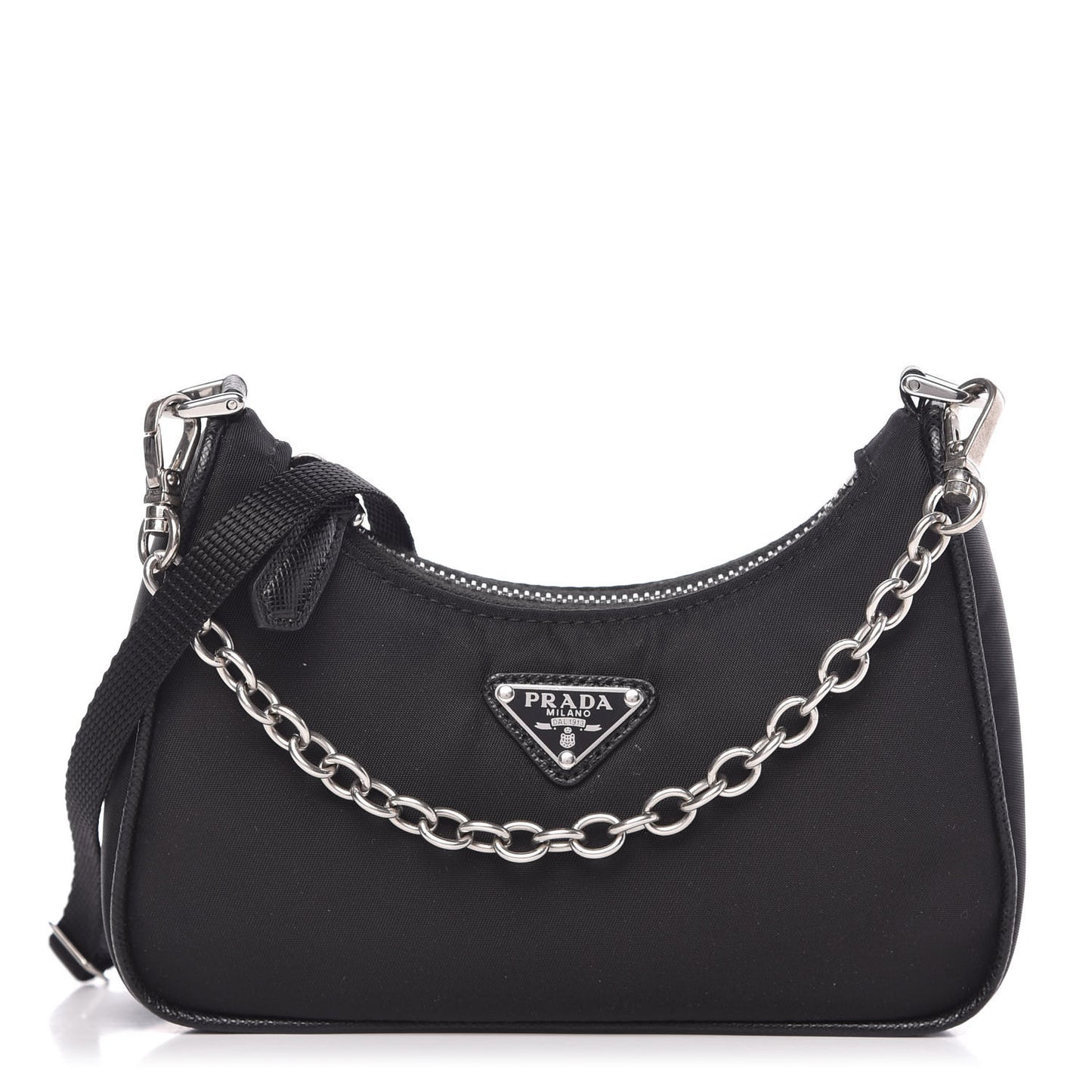 Tessuto Nylon Mini Re-Edition 2000 Shoulder Bag Black