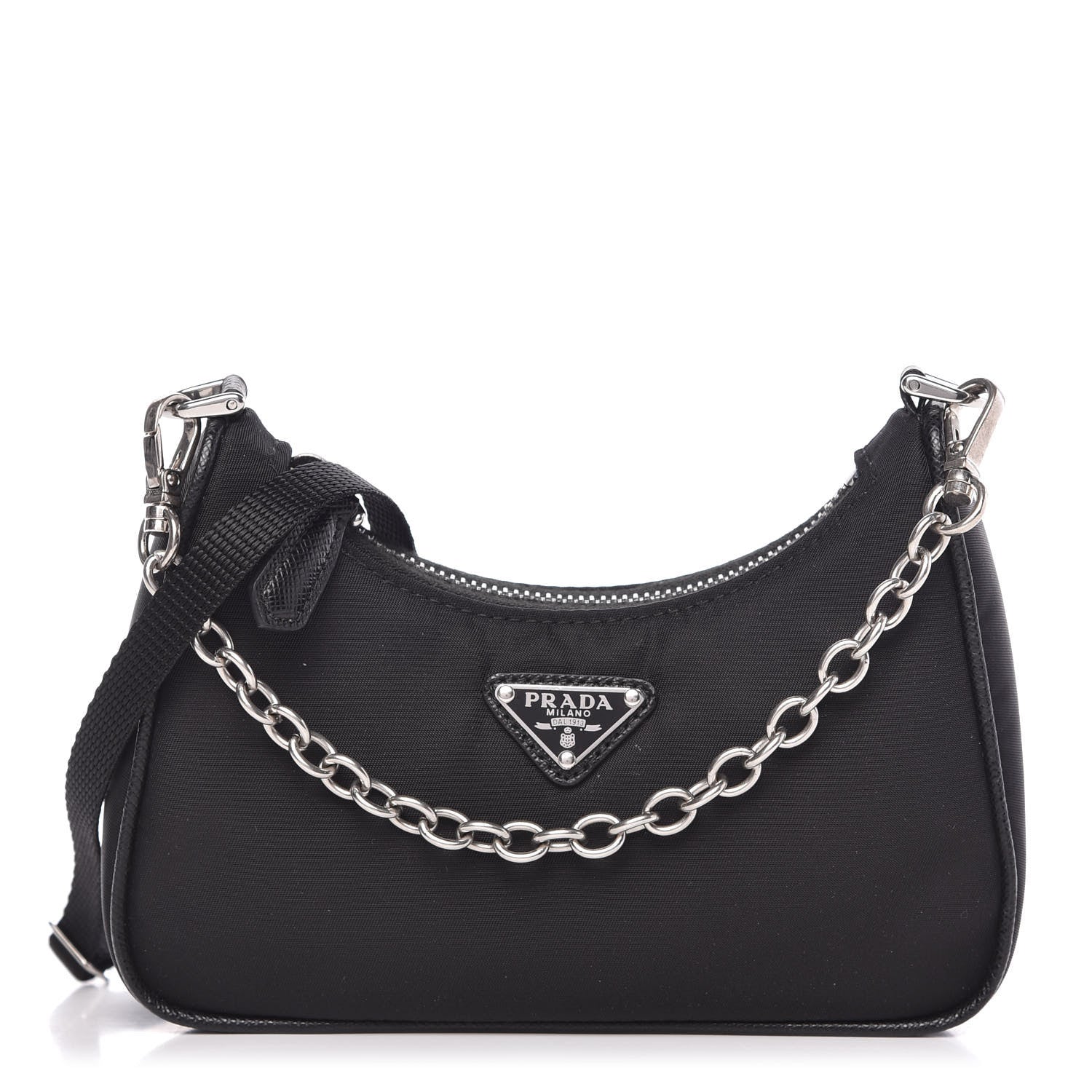 Prada Tessuto Nylon Mini Re-Edition 2000 Shoulder Bag Black 1 of 9