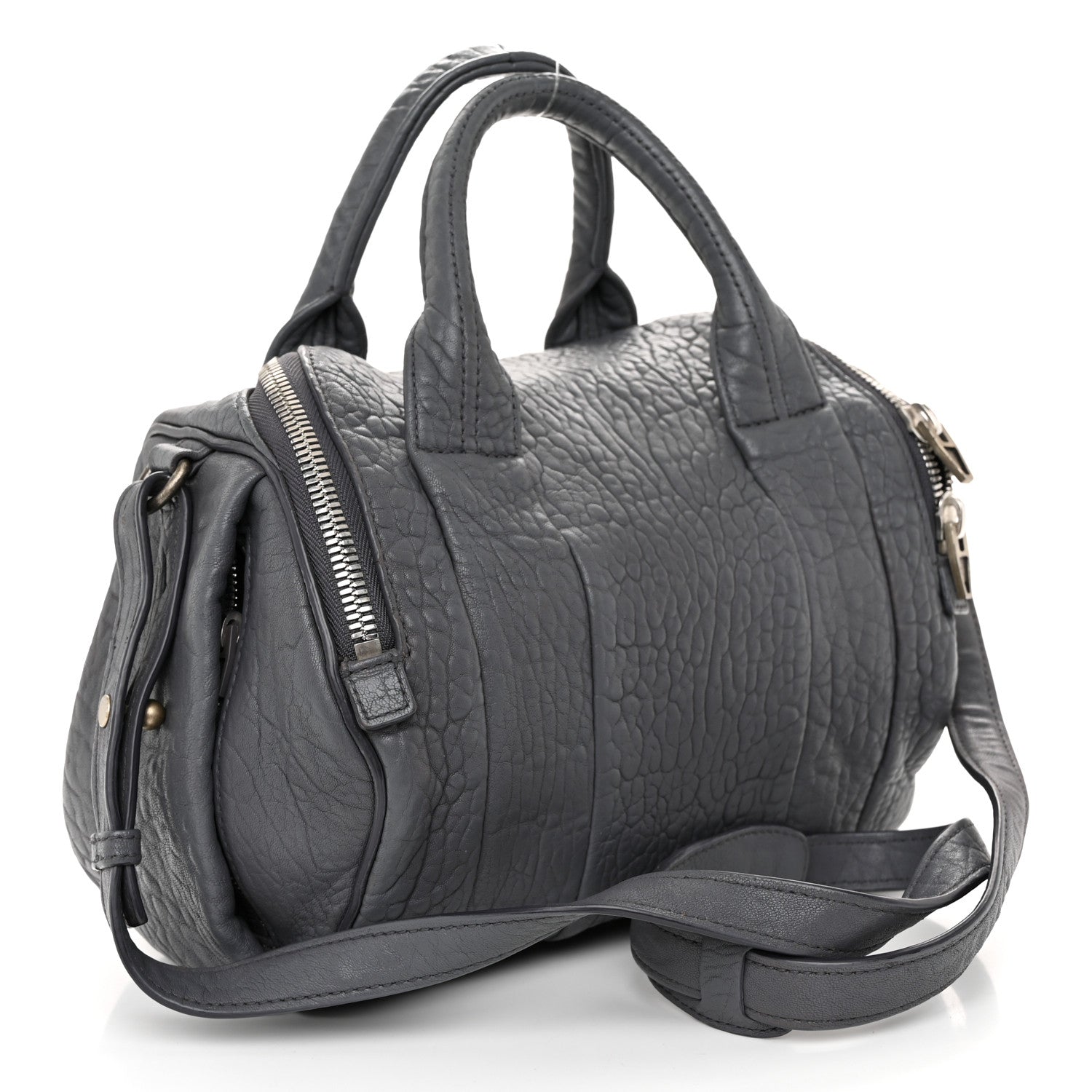 Alexander Wang Pebbled Lambskin Rockie Tundra Antique Silver Hardware 3 of 9