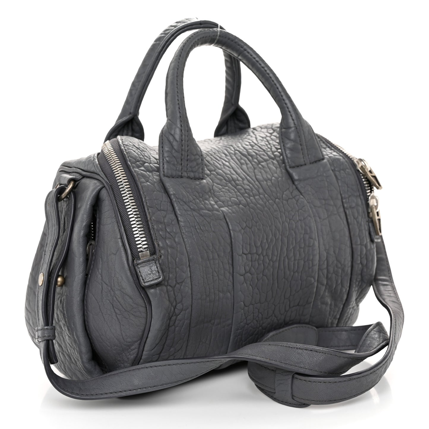 Pebbled Lambskin Rockie Tundra Antique Silver Hardware