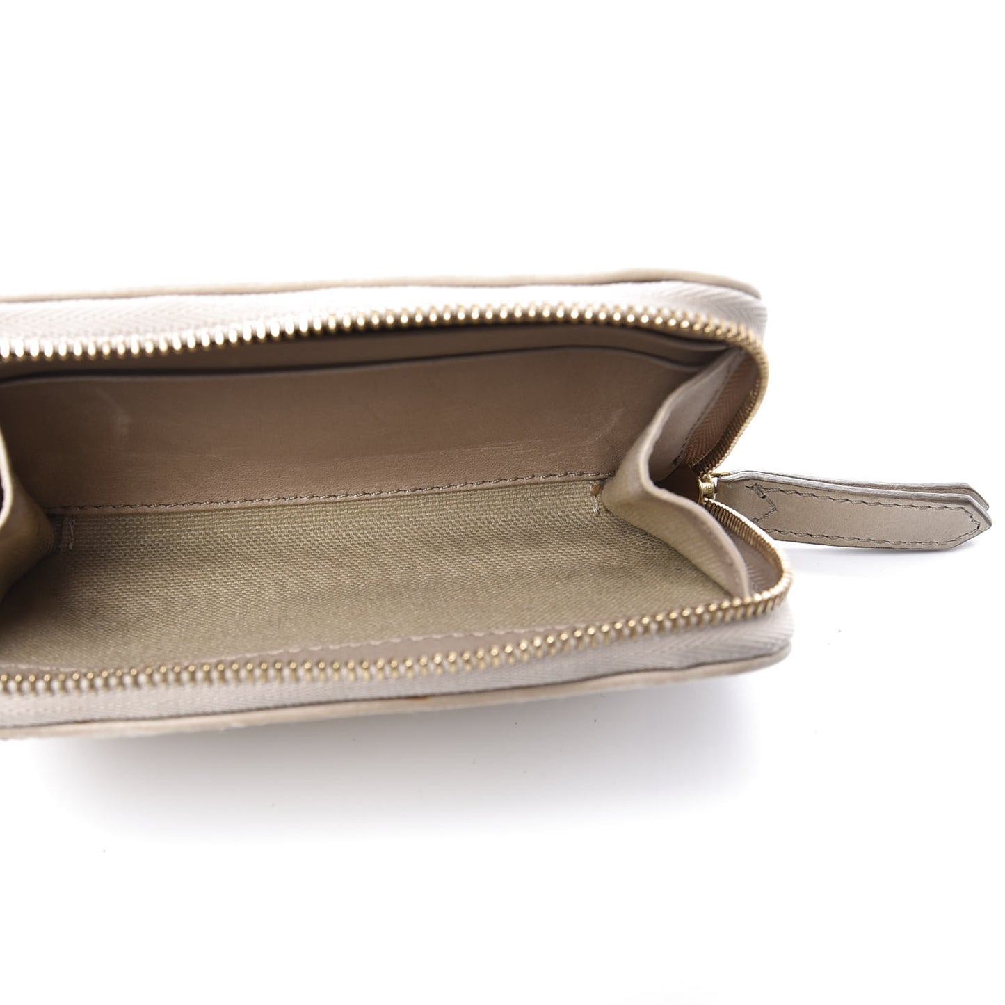 Canvas House Check Small Zip Wallet Beige