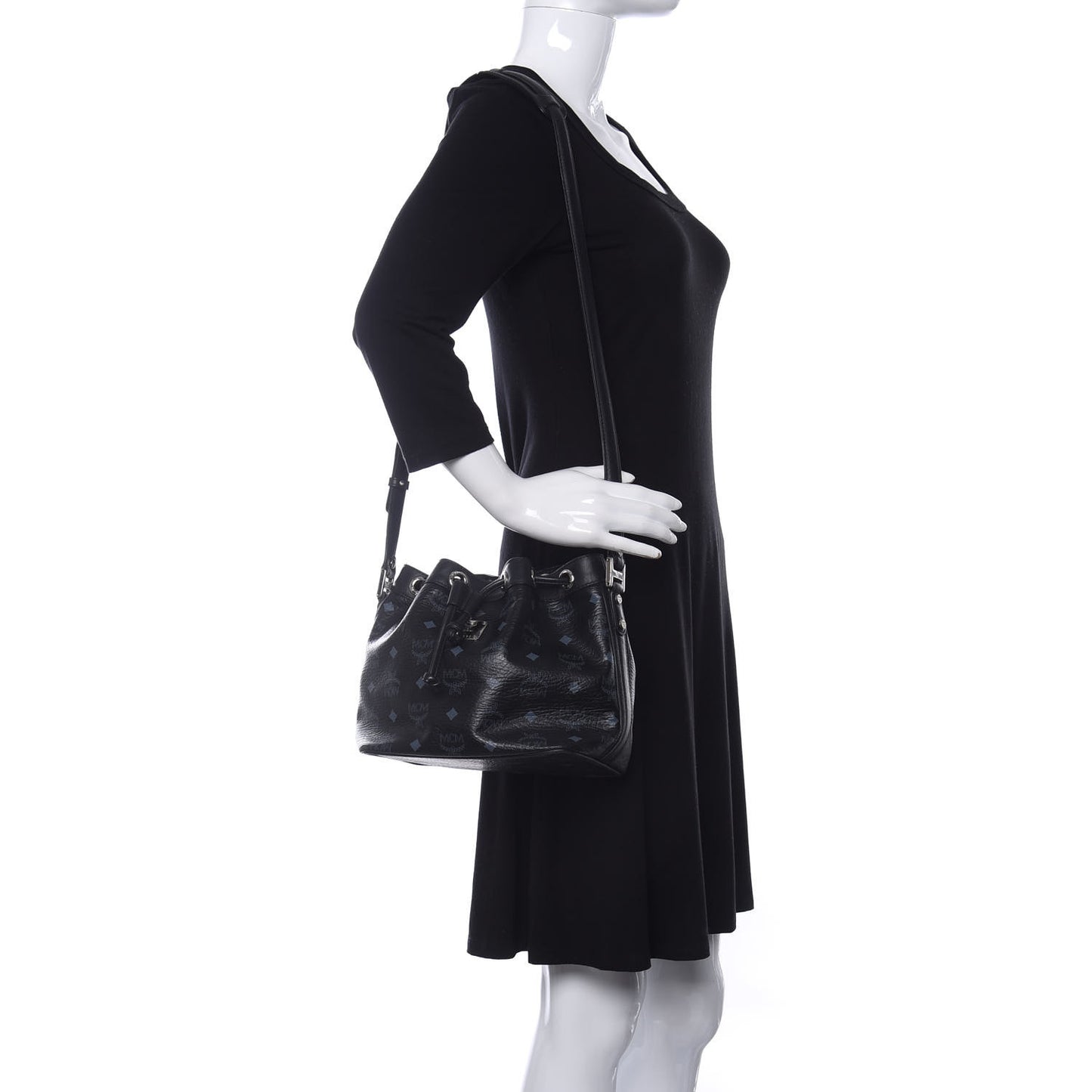 Visetos Essential Drawstring Bucket Bag Black