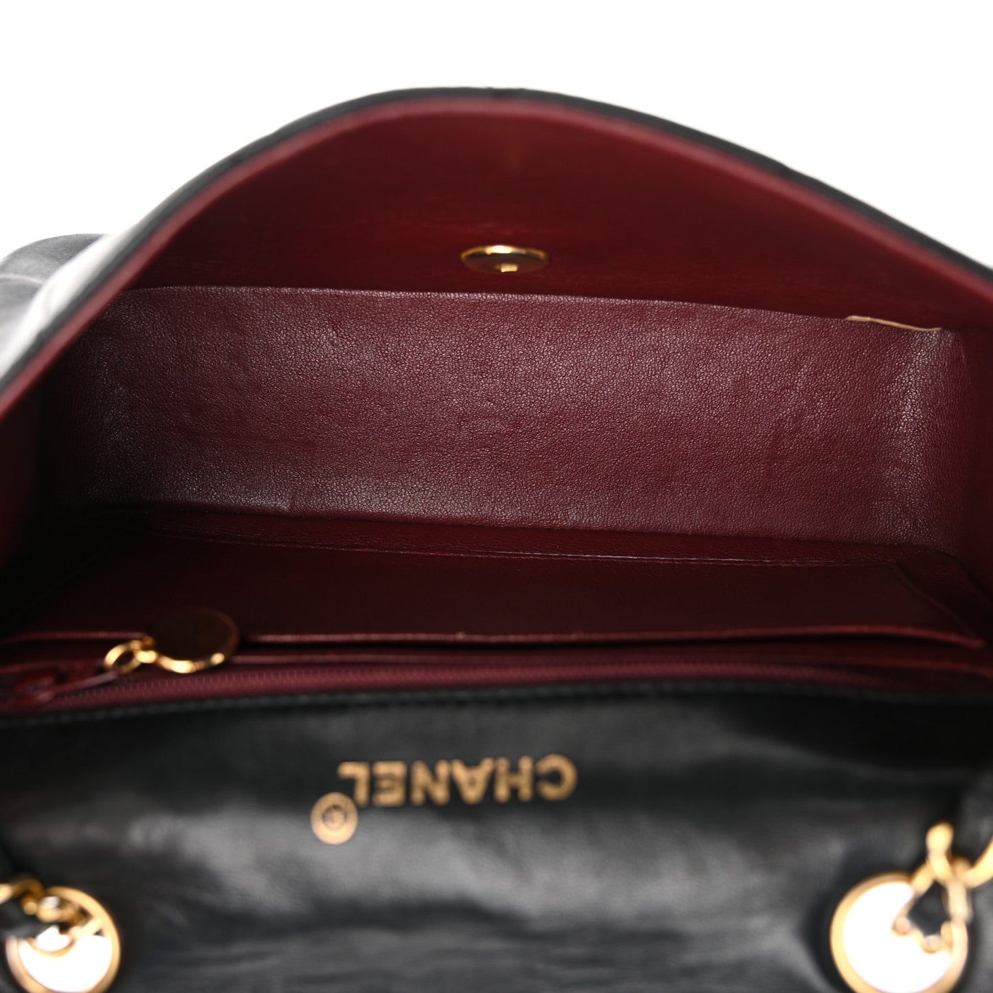Lambskin Quilted Small Single Flap Black