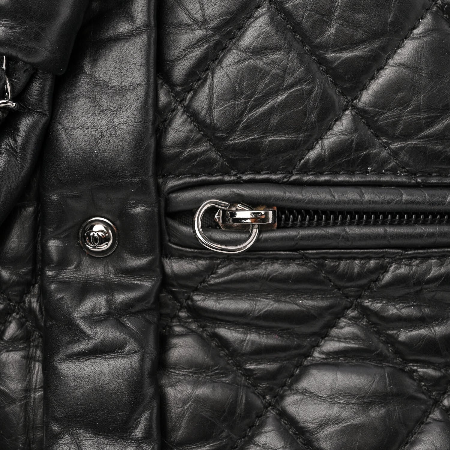 Chanel Aged Calfskin Vintage Ligne XL Lady Braid Tote Black 11 of 11