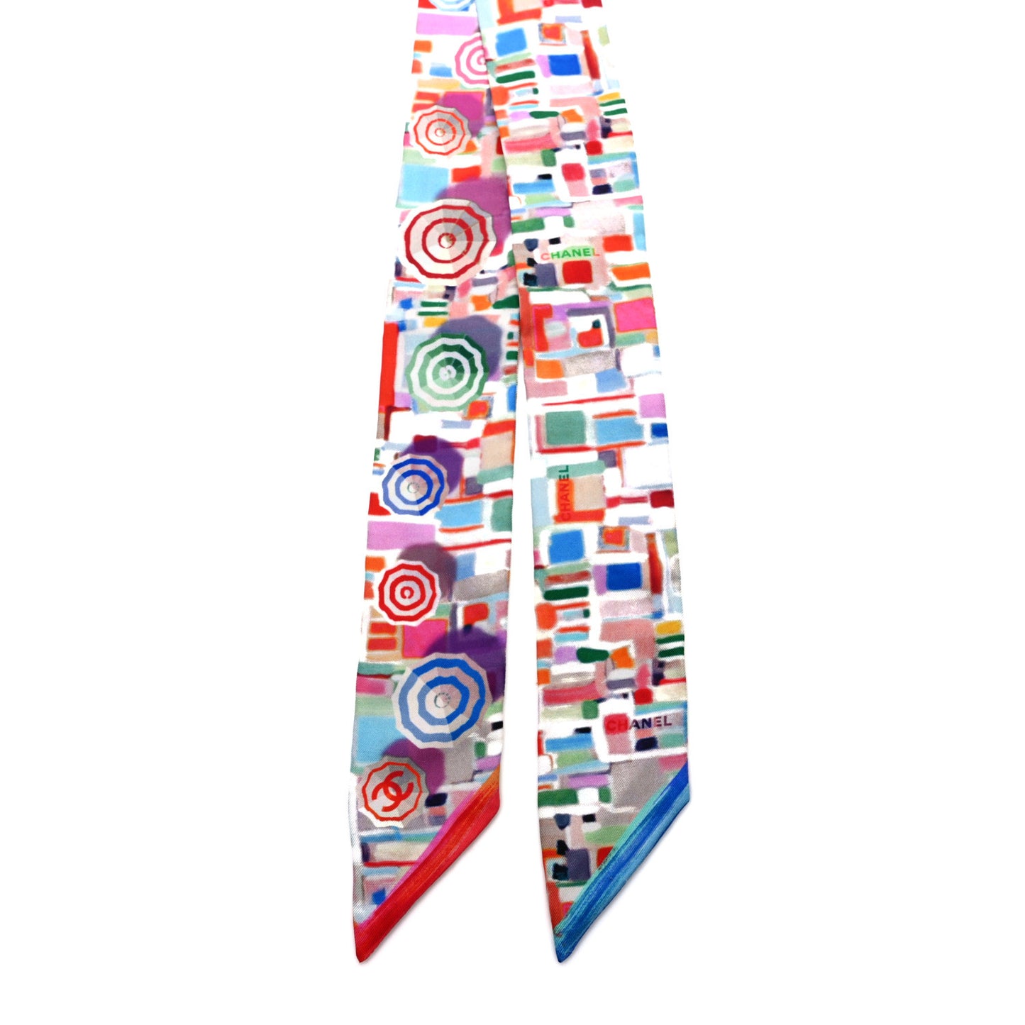 Silk CC Bandeau Scarf Multicolor