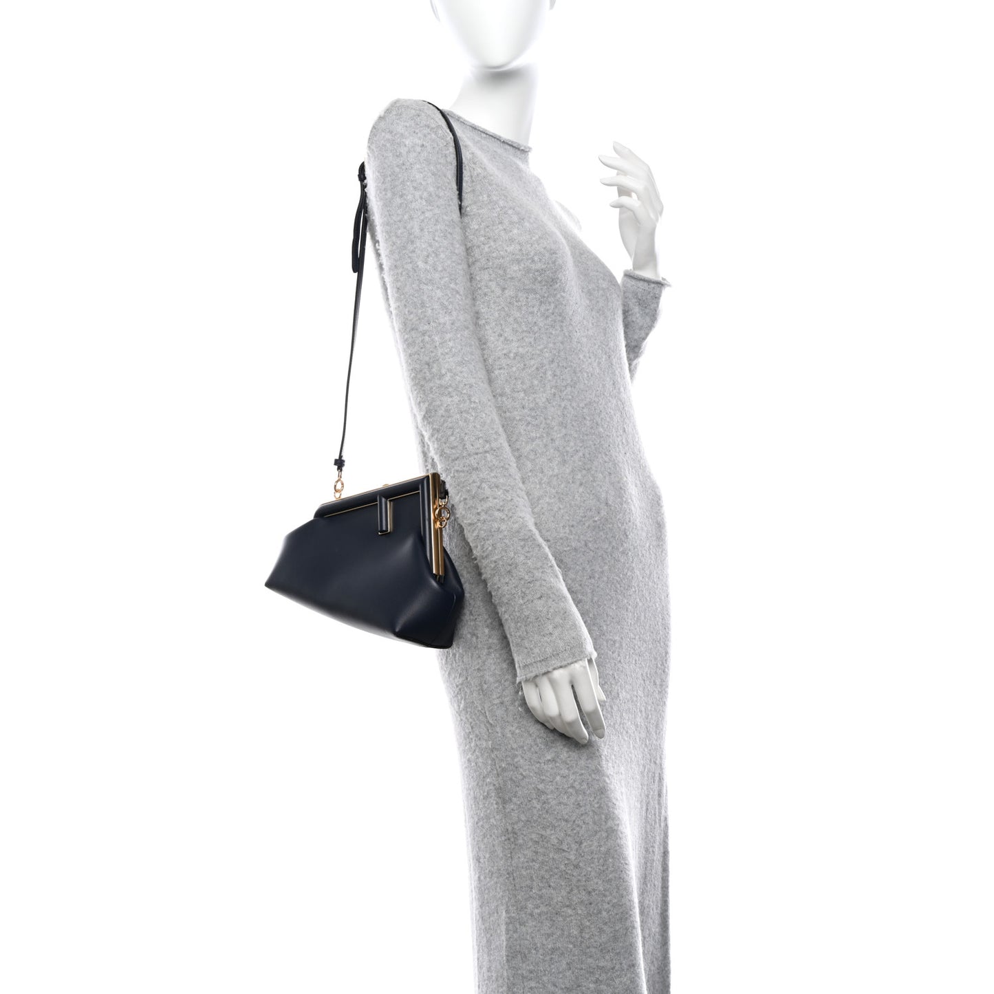 Shiny Nappa Medium Fendi First Dark Blue