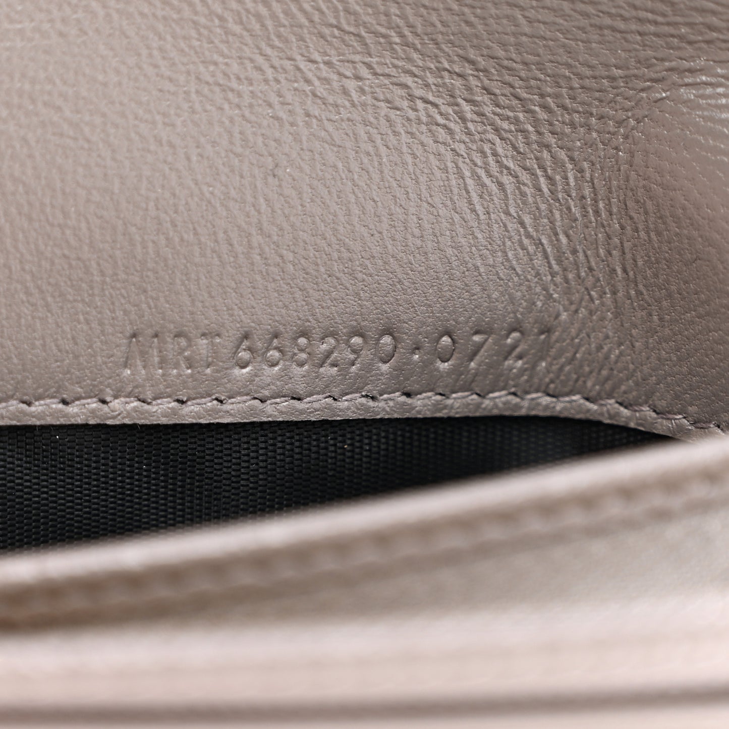 Grain De Poudre Matelasse Chevron Monogram Flap Card Case Storm