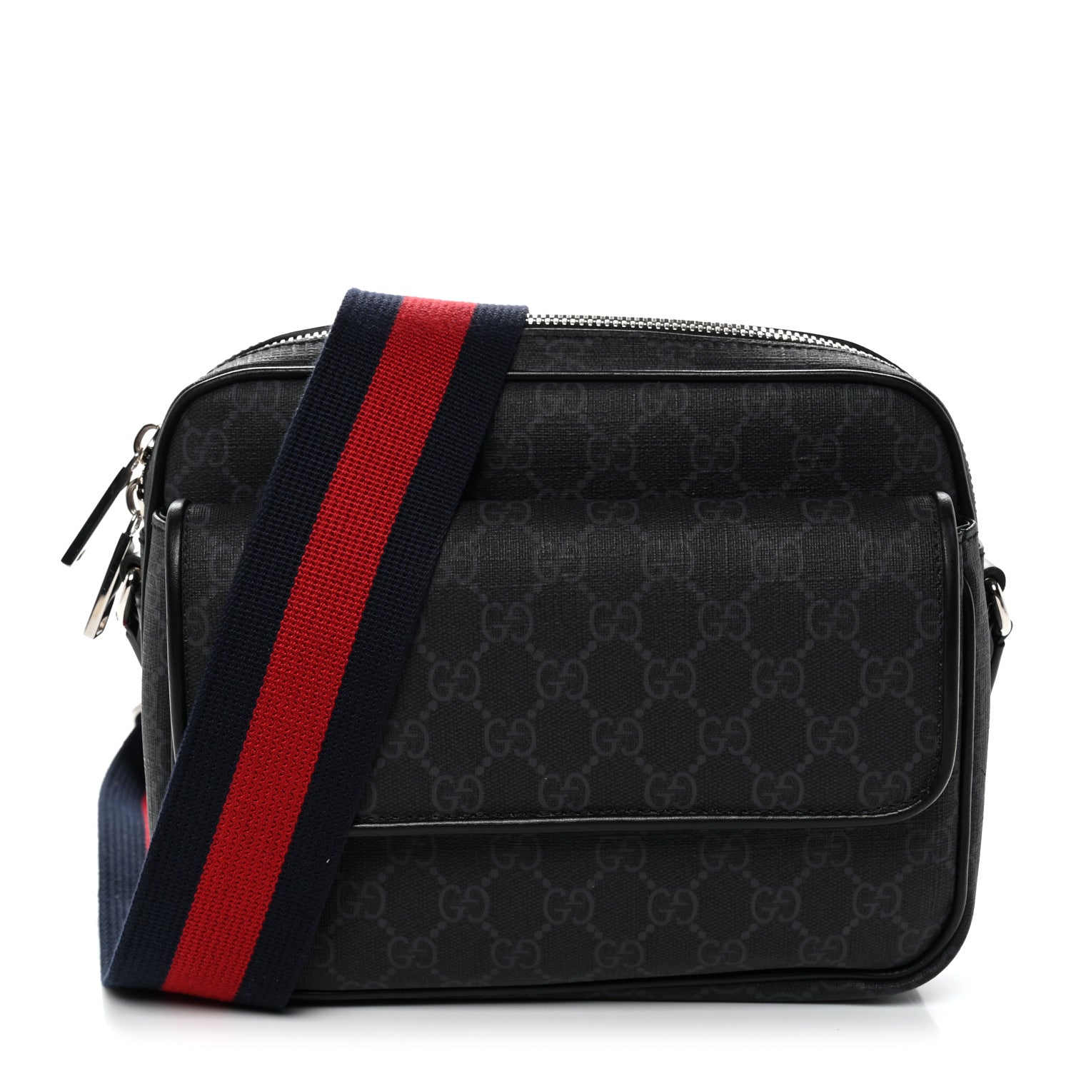 Gucci GG Supreme Monogram Small Crossbody Bag Black 1859198