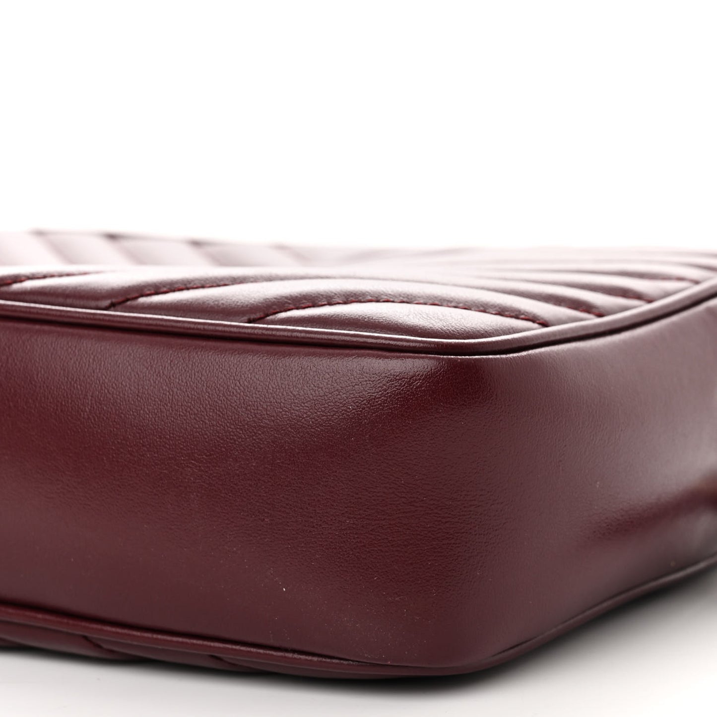 Calfskin Matelasse Monogram Lou Camera Bag Dark Legion Red