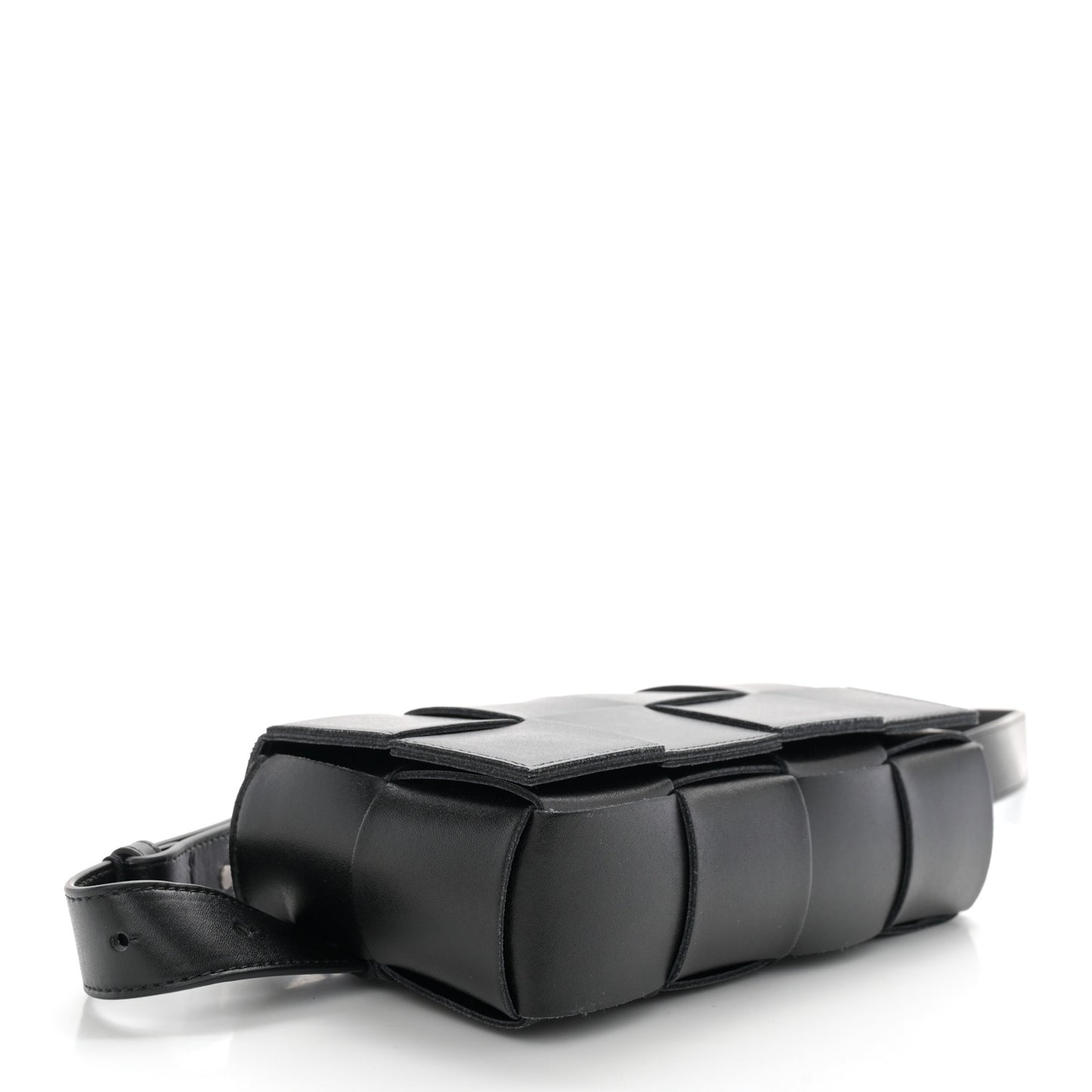 Nappa Maxi Intreccio The Belt Cassette Bag Black