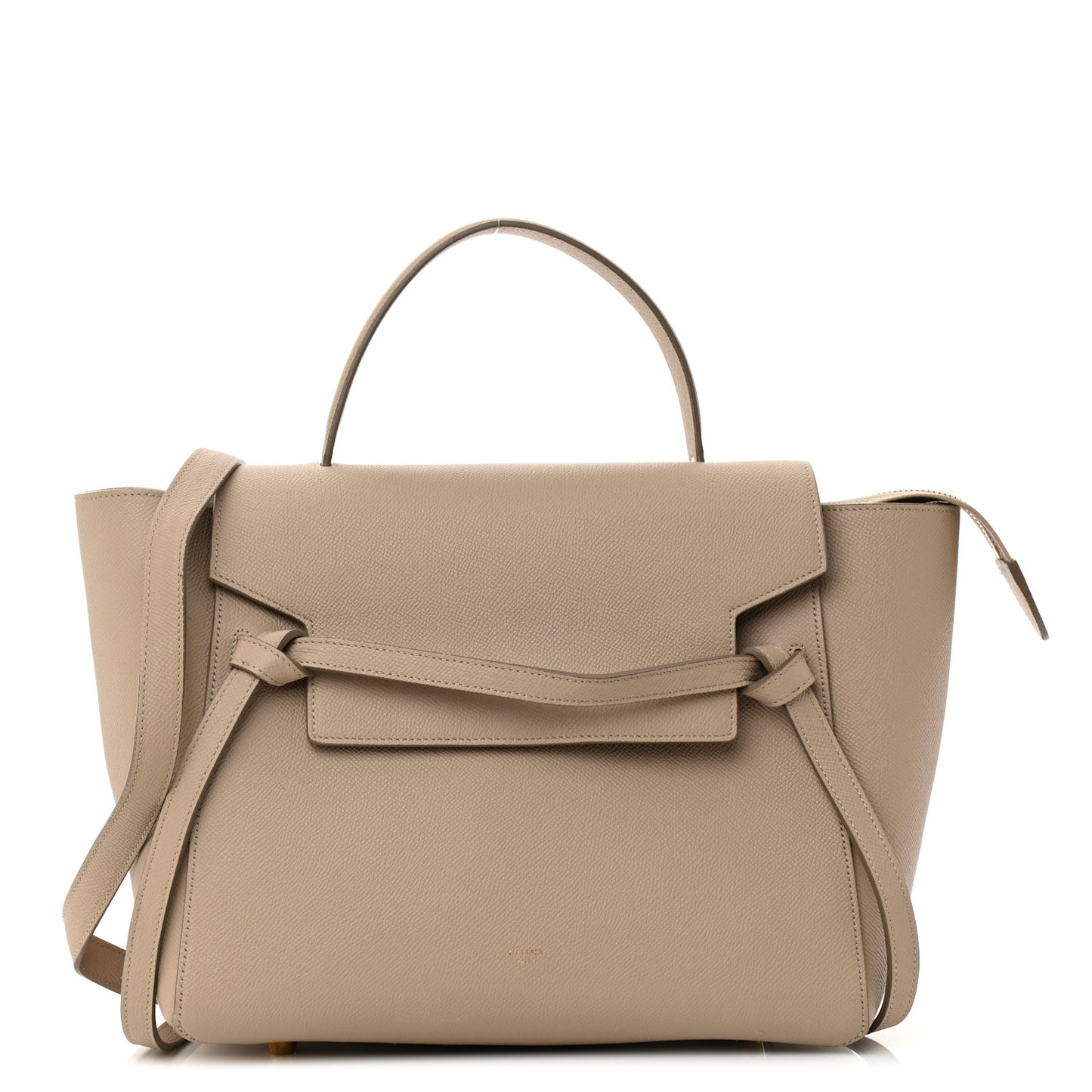 Grained Calfskin Mini Belt Bag Light Taupe