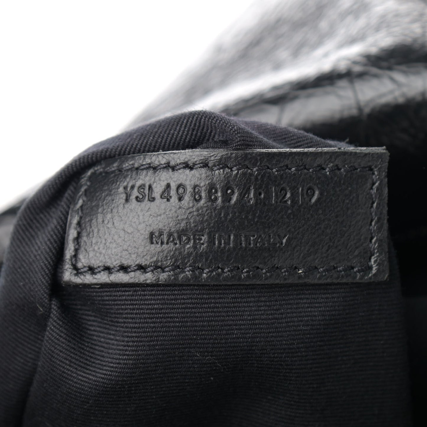 Crinkled Calfskin Matelasse Monogram Medium Niki Chain Satchel Black