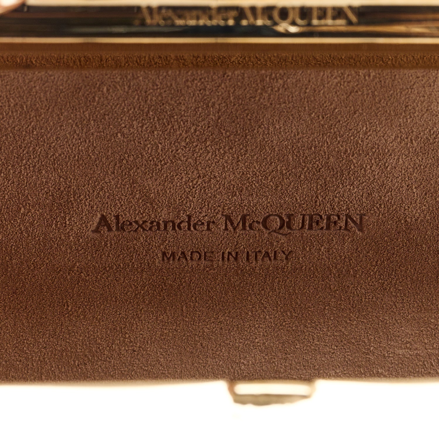 Alexander McQueen Lambskin Knuckle Box Chain Link Clutch Black 6 of 10
