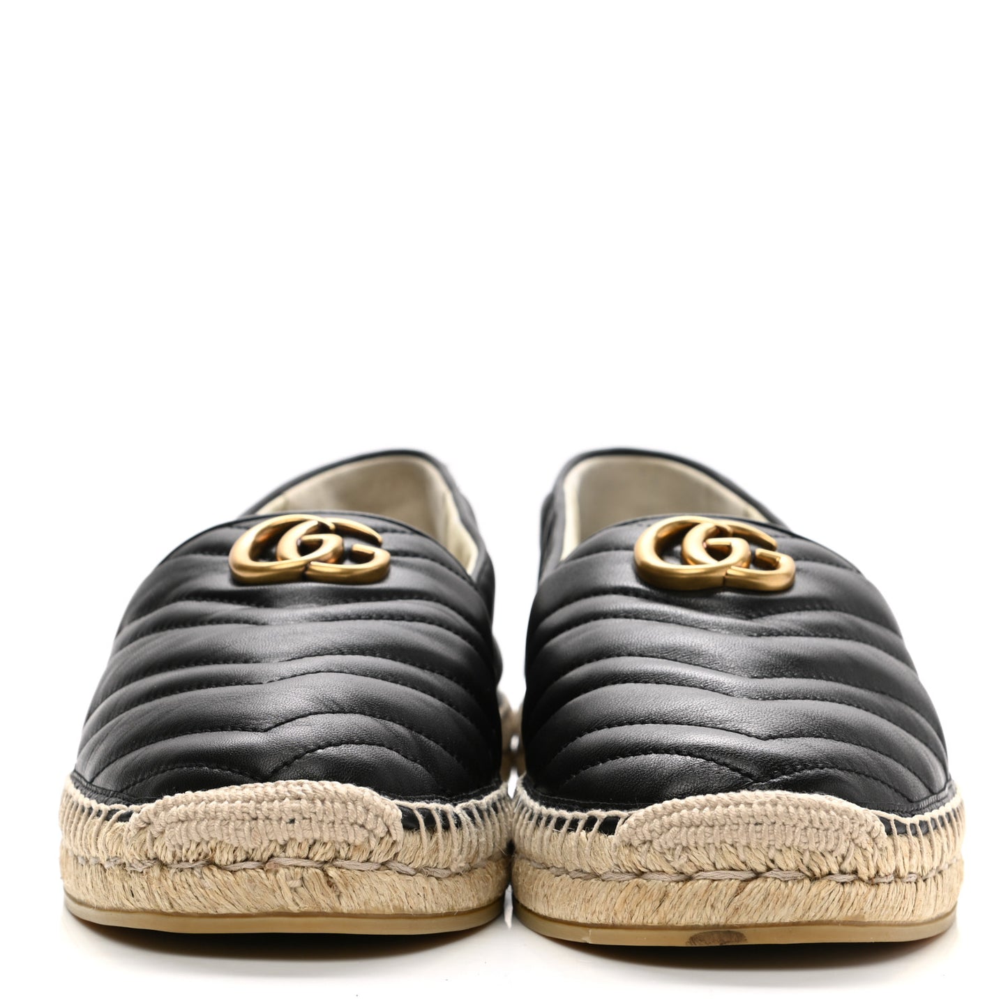 Nappa Matelasse Mens GG Marmont Espadrilles 11 Black
