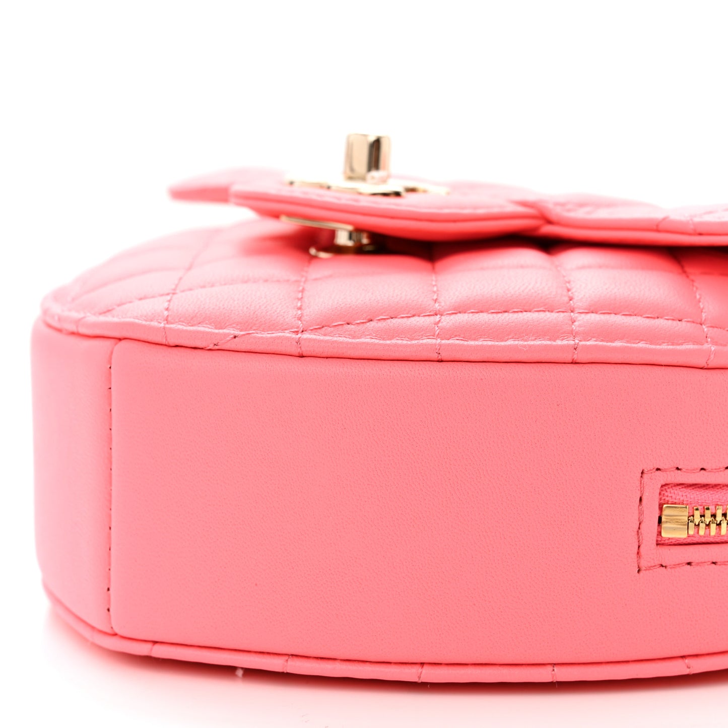 Lambskin Quilted CC In Love Heart Bag Pink