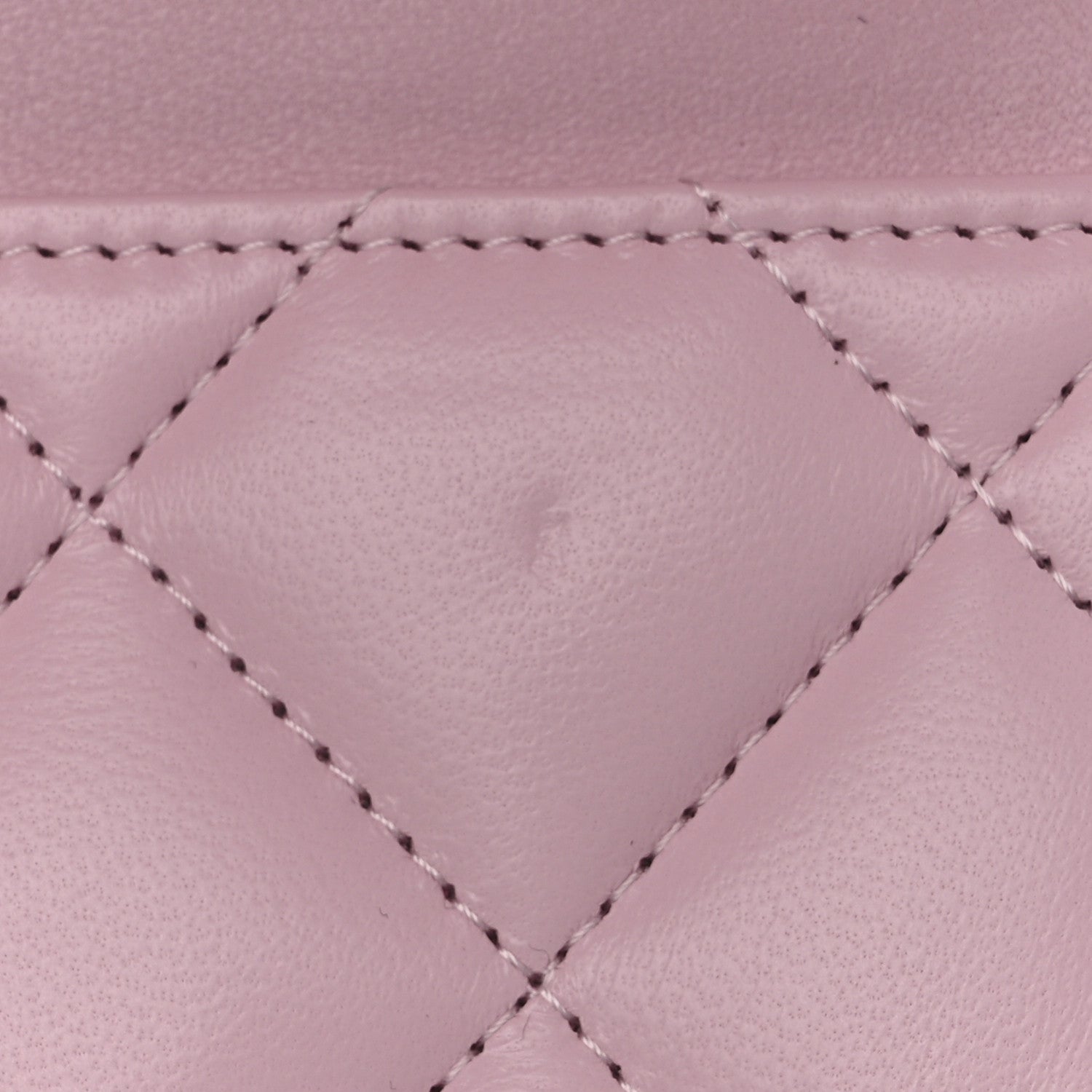 Chanel Lambskin Quilted Logo WOC Wallet On Chain Pink 14 of 17