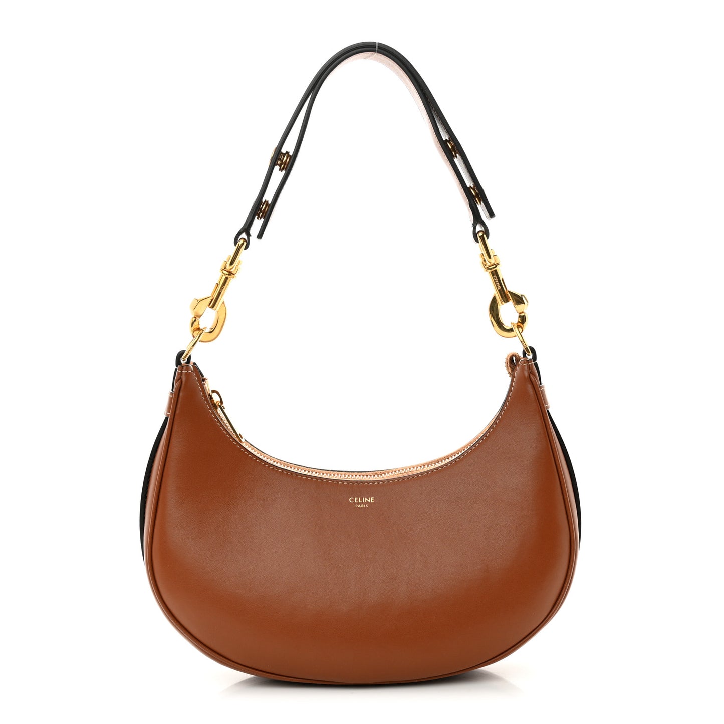 Smooth Calfskin Medium Strap Ava Shoulder Bag Tan